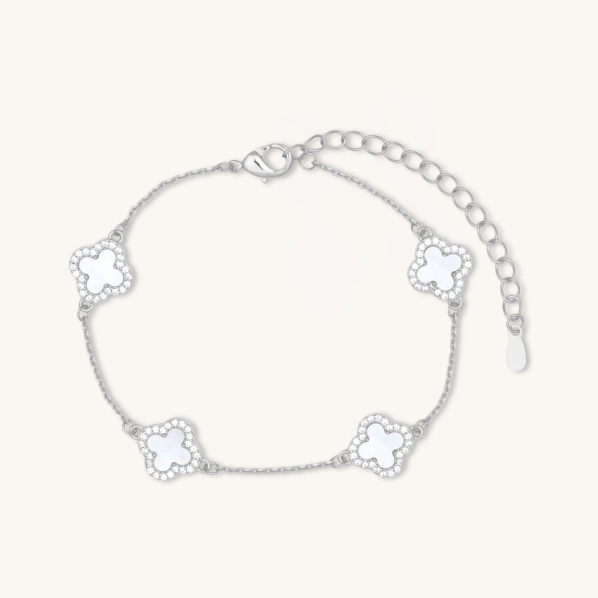 Clover Station MOP Sapphire Bracelet - Camile & Stone