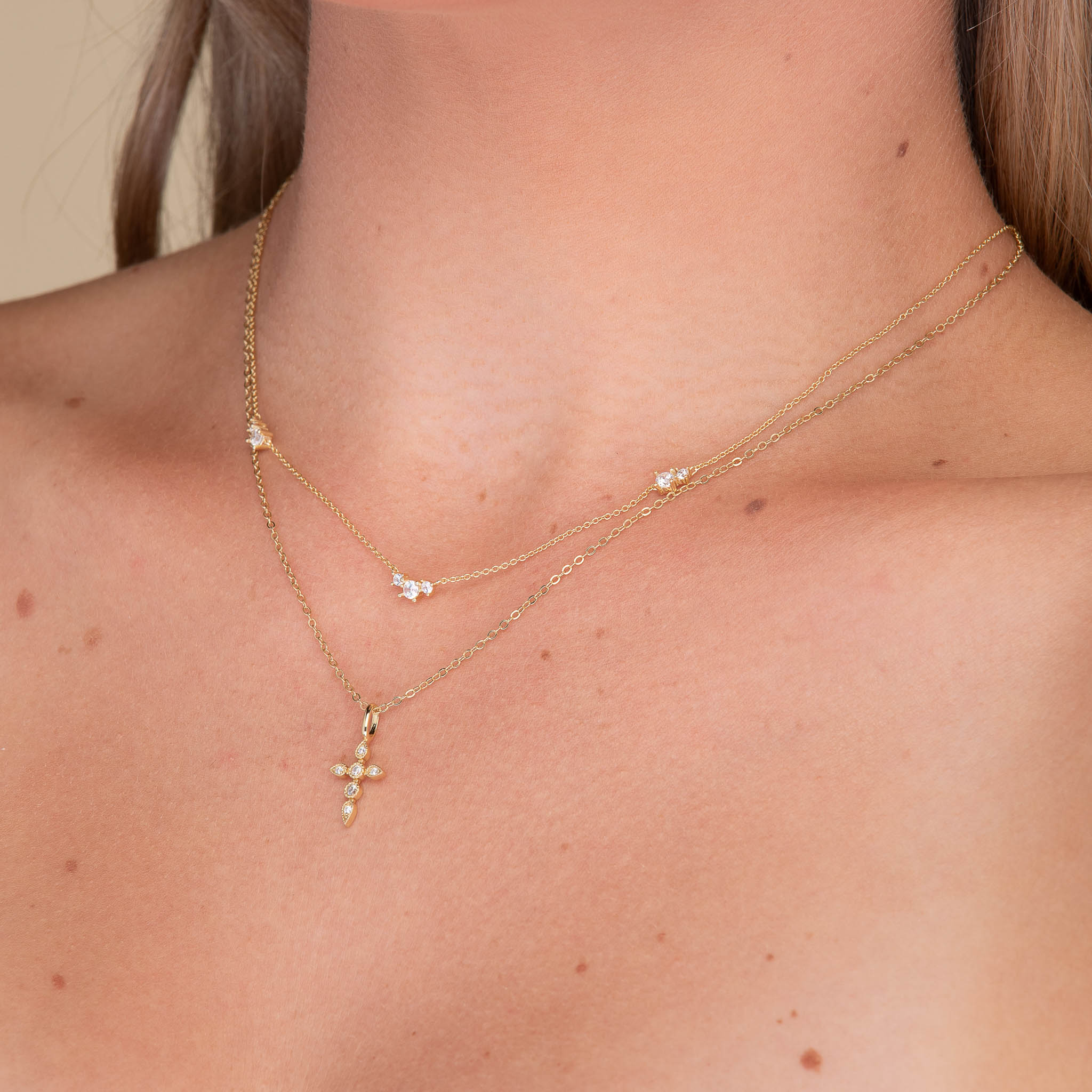 Cross Pendant Moissanite Necklace - Camile & Stone