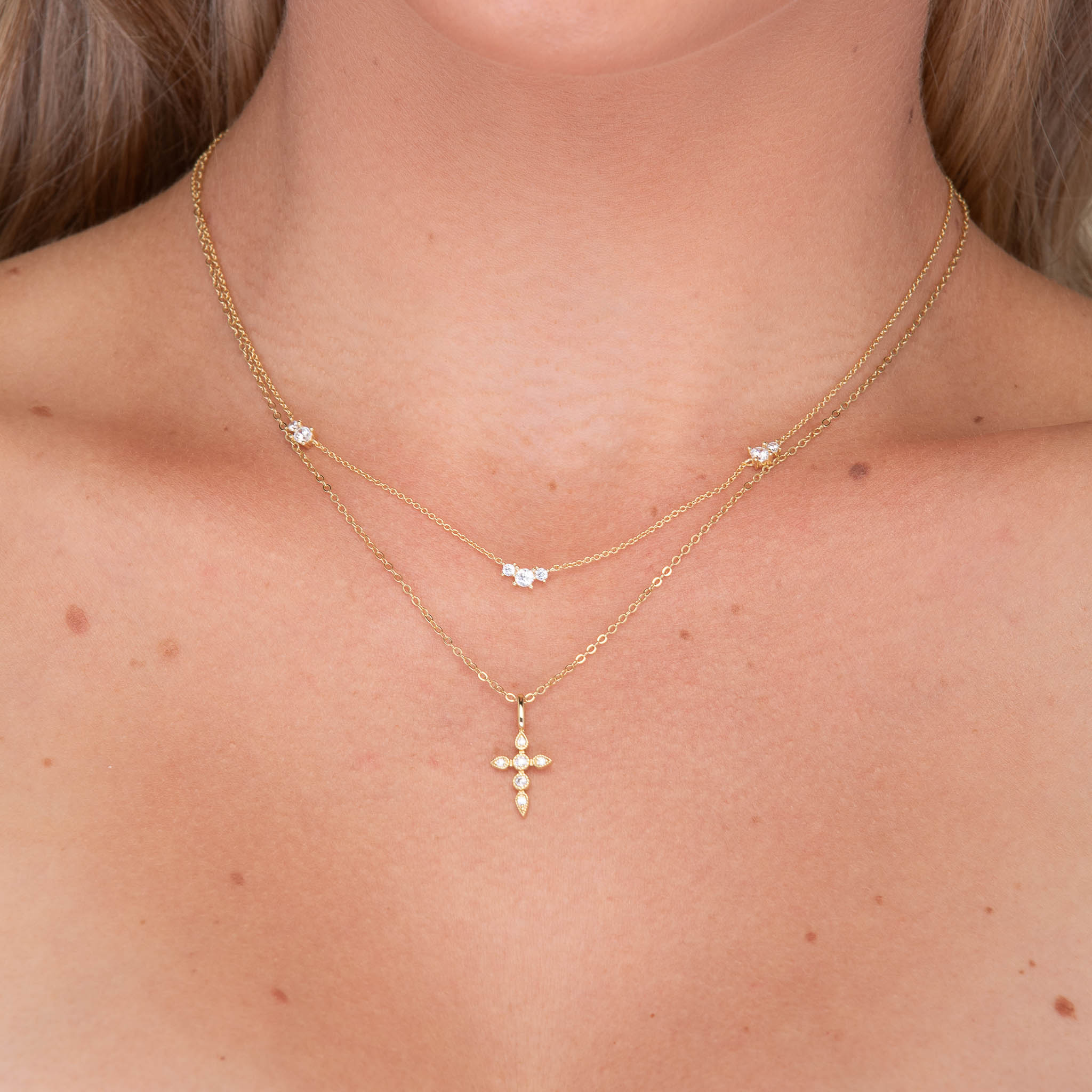 Cross Pendant Moissanite Necklace - Camile & Stone