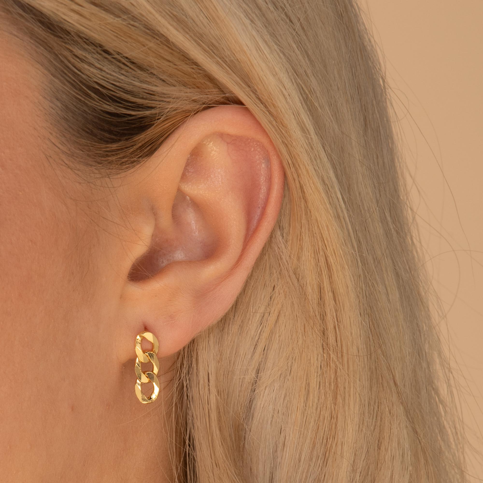 Cuban Link Stud Earrings - Camile & Stone