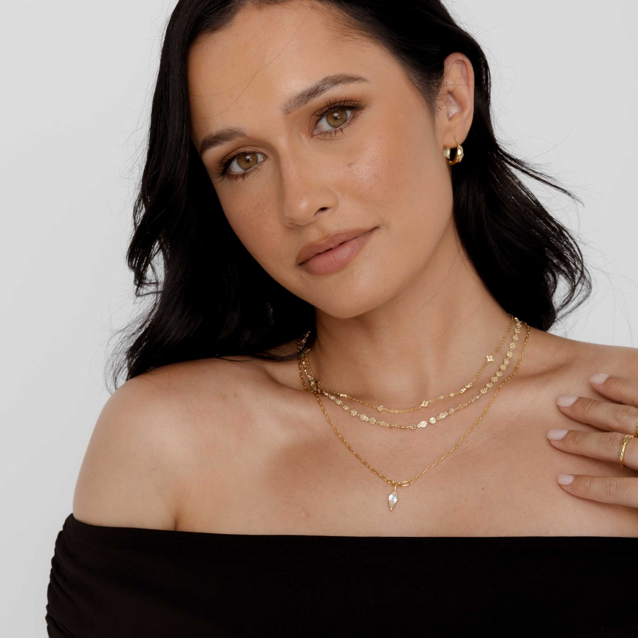 Dome Sapphire Huggie Earrings - Camile & Stone