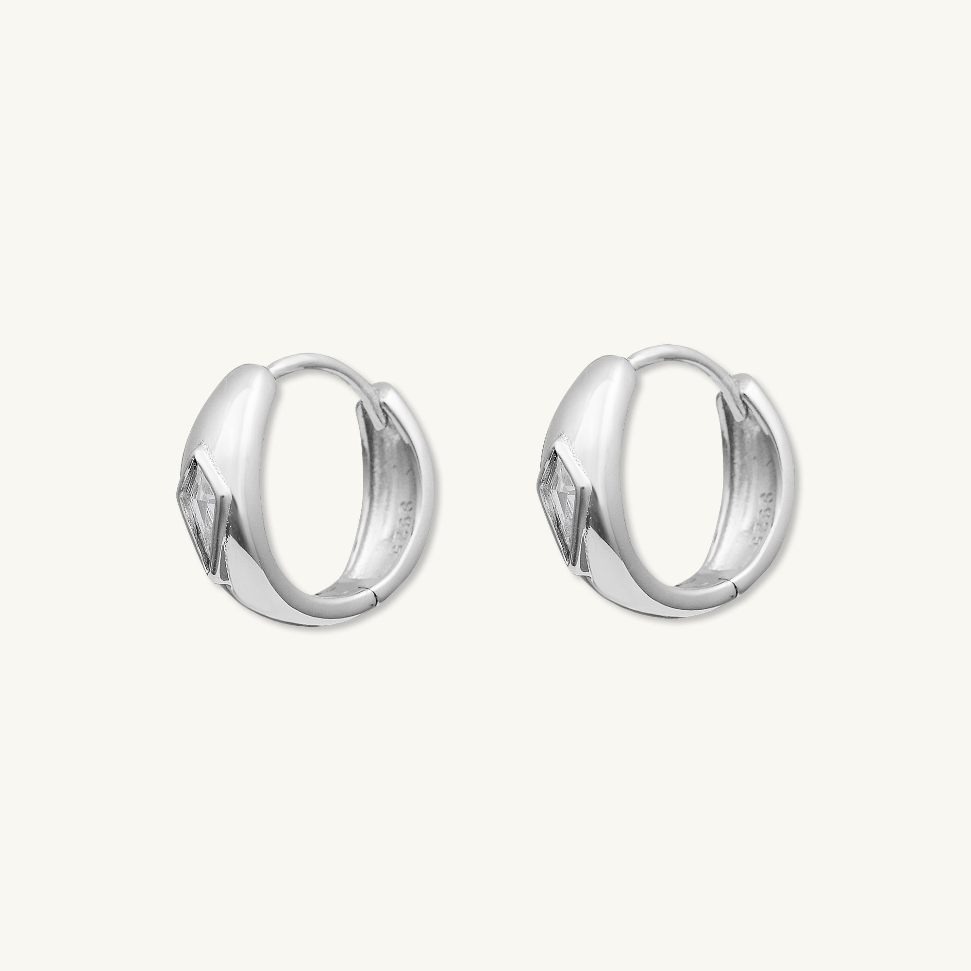 Dome Sapphire Huggie Earrings - Camile & Stone