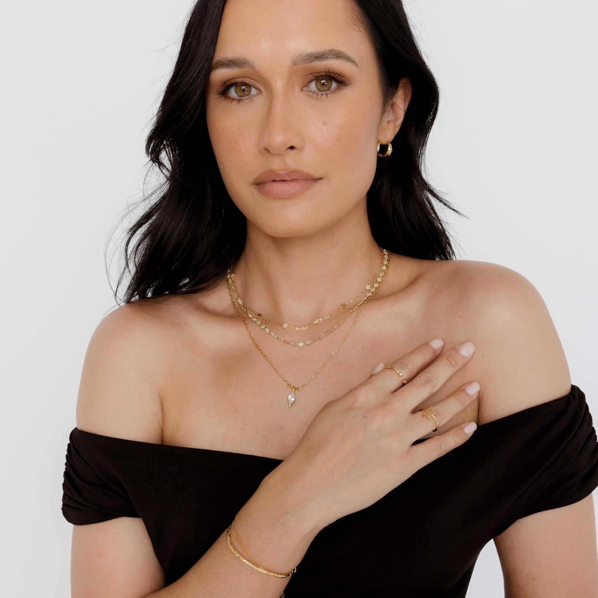 Dome Sapphire Huggie Earrings - Camile & Stone