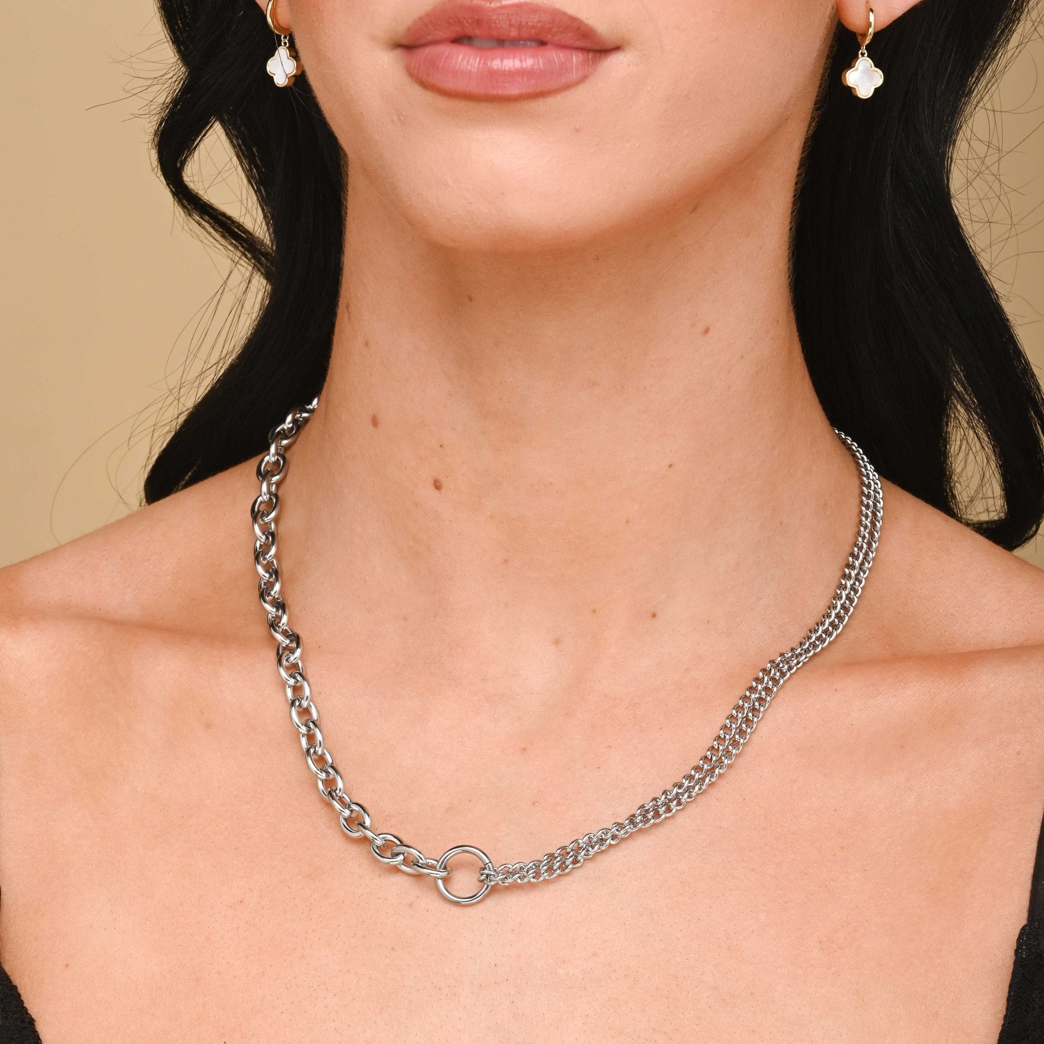 Double Cuban Statement Necklace - Camile & Stone