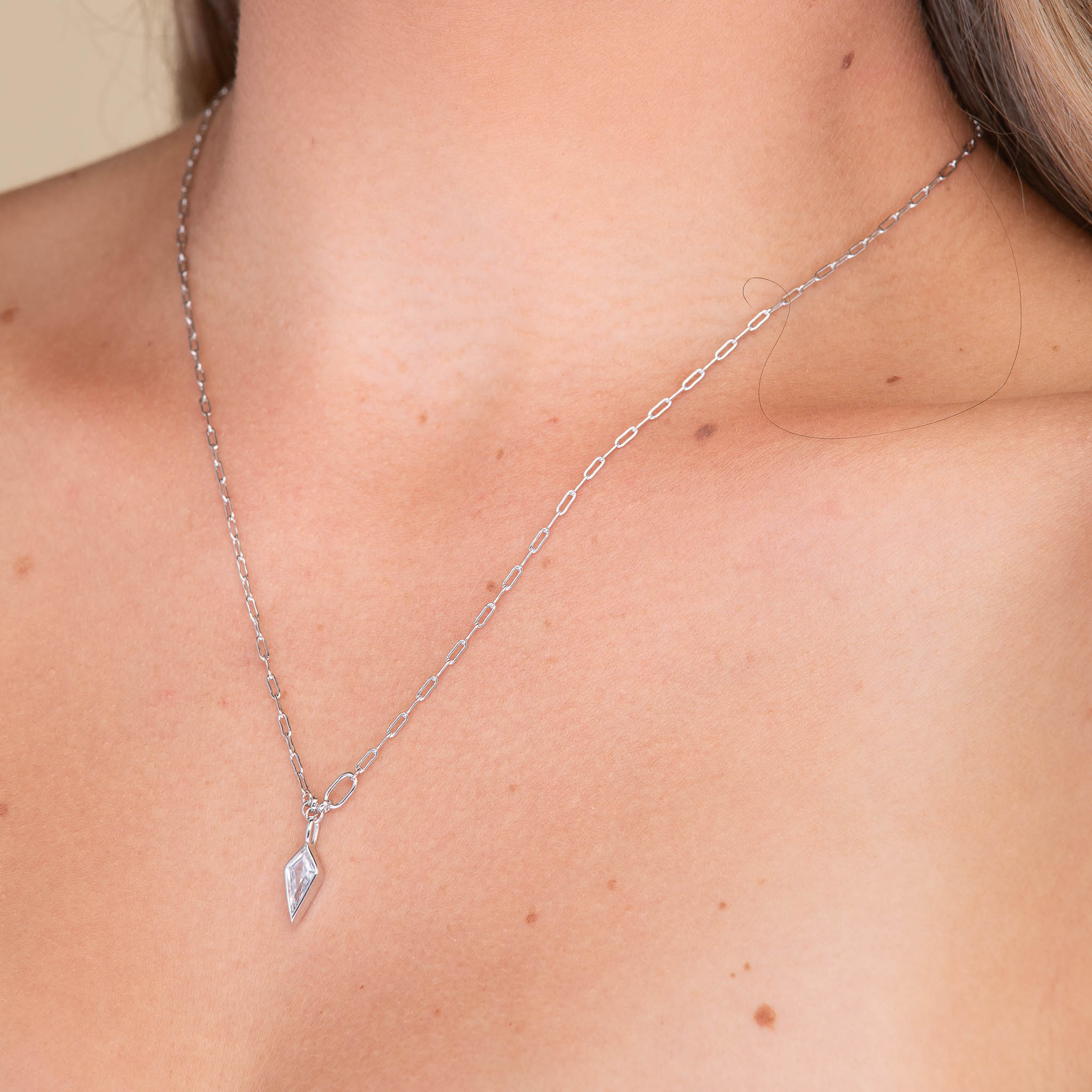 Drop Spike Link Necklace - Camile & Stone