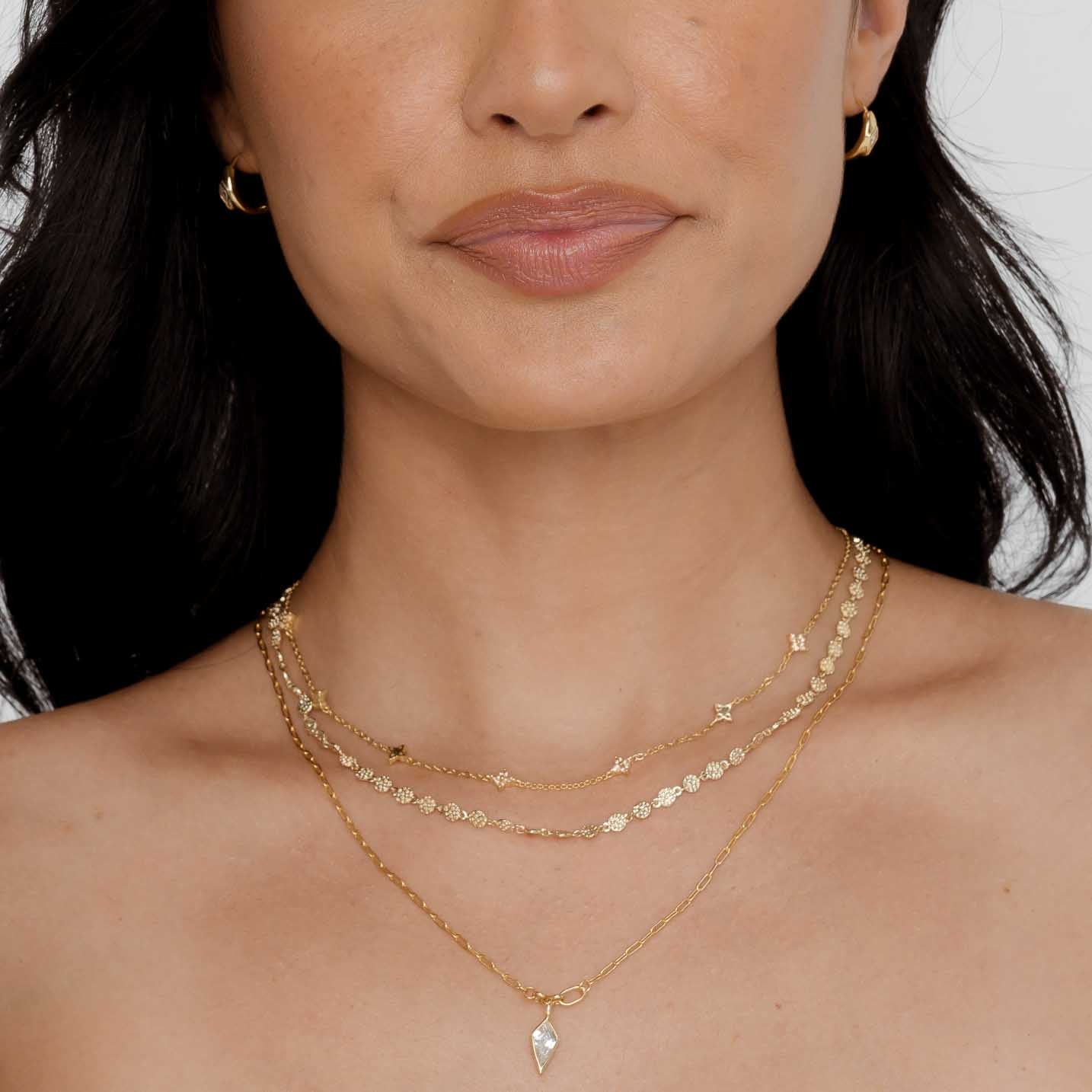 Drop Spike Link Necklace - Camile & Stone