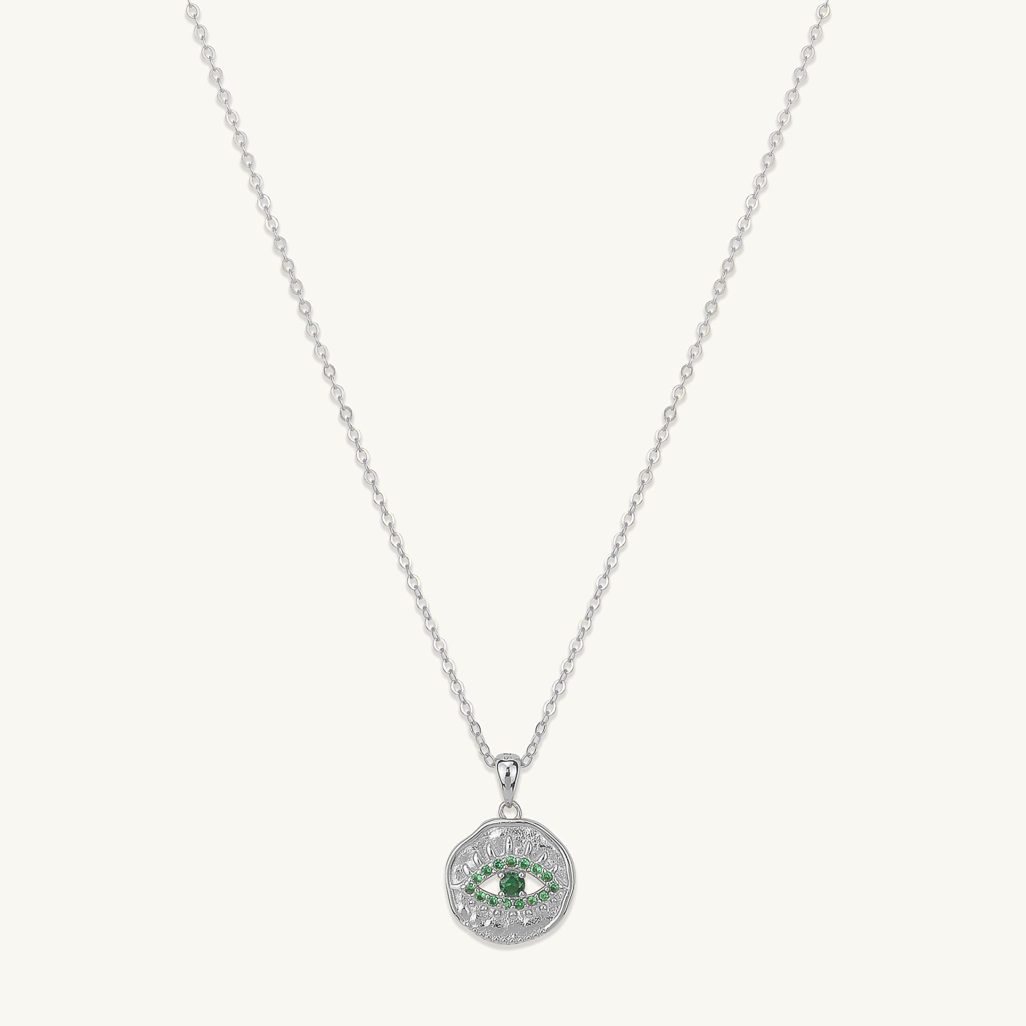 Emerald Evil Eye Pendant Necklace - Camile & Stone
