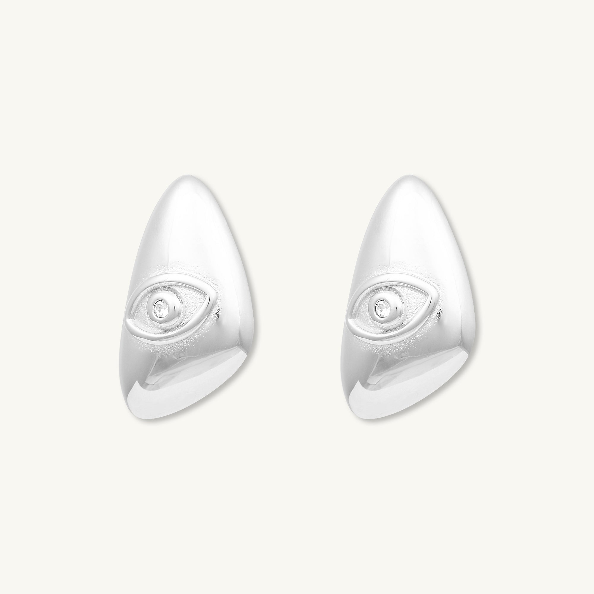 Evil Eye Dome Stud Earrings - Camile & Stone