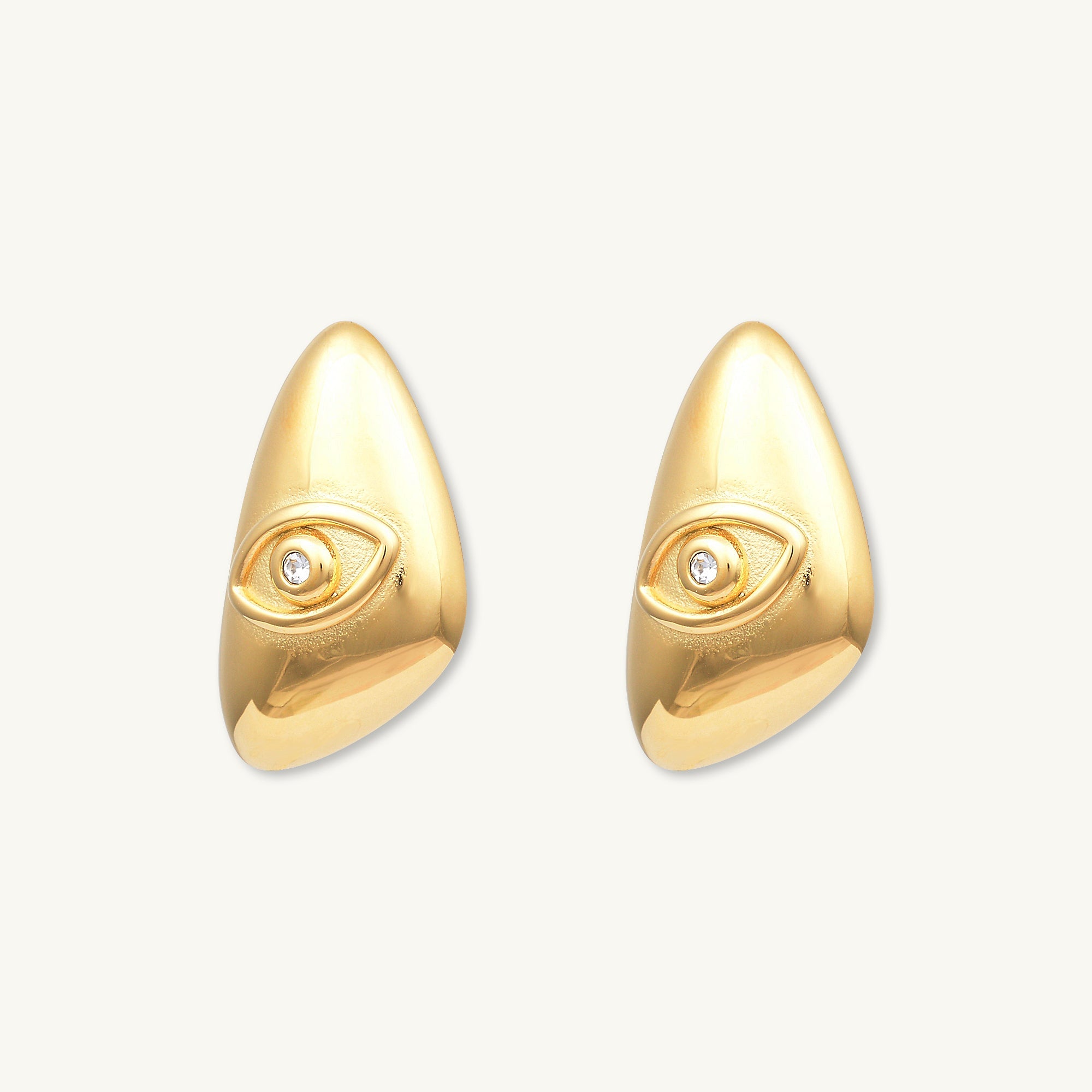 Evil Eye Dome Stud Earrings - Camile & Stone