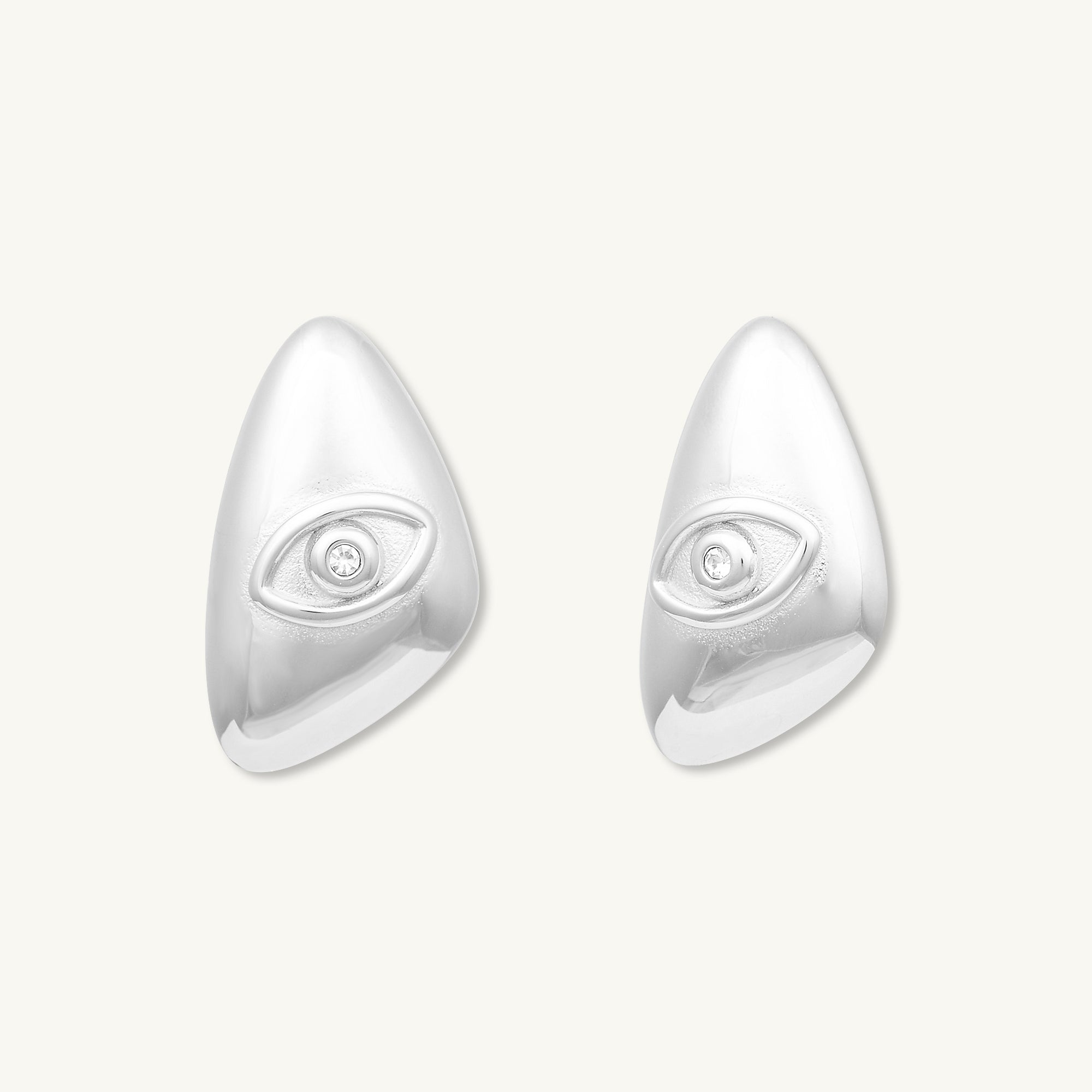 Evil Eye Dome Stud Earrings - Camile & Stone