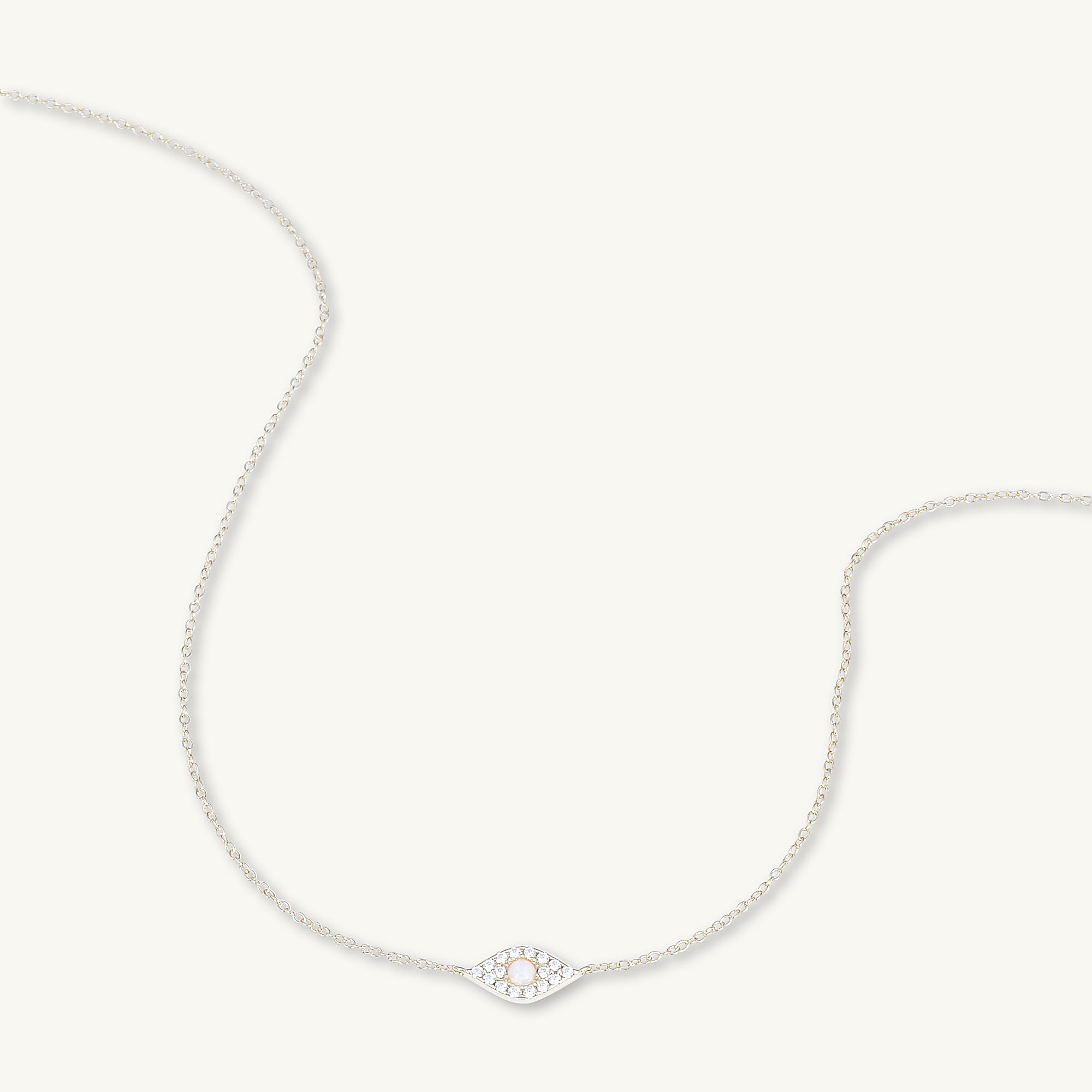 Evil Eye Opal Pave Necklace - Camile & Stone