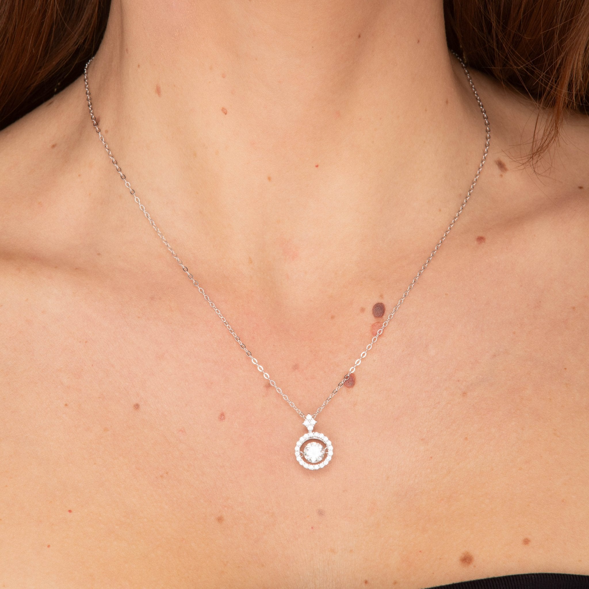 Floating Solitaire Moissanite Necklace 0.8 Carat - Camile & Stone