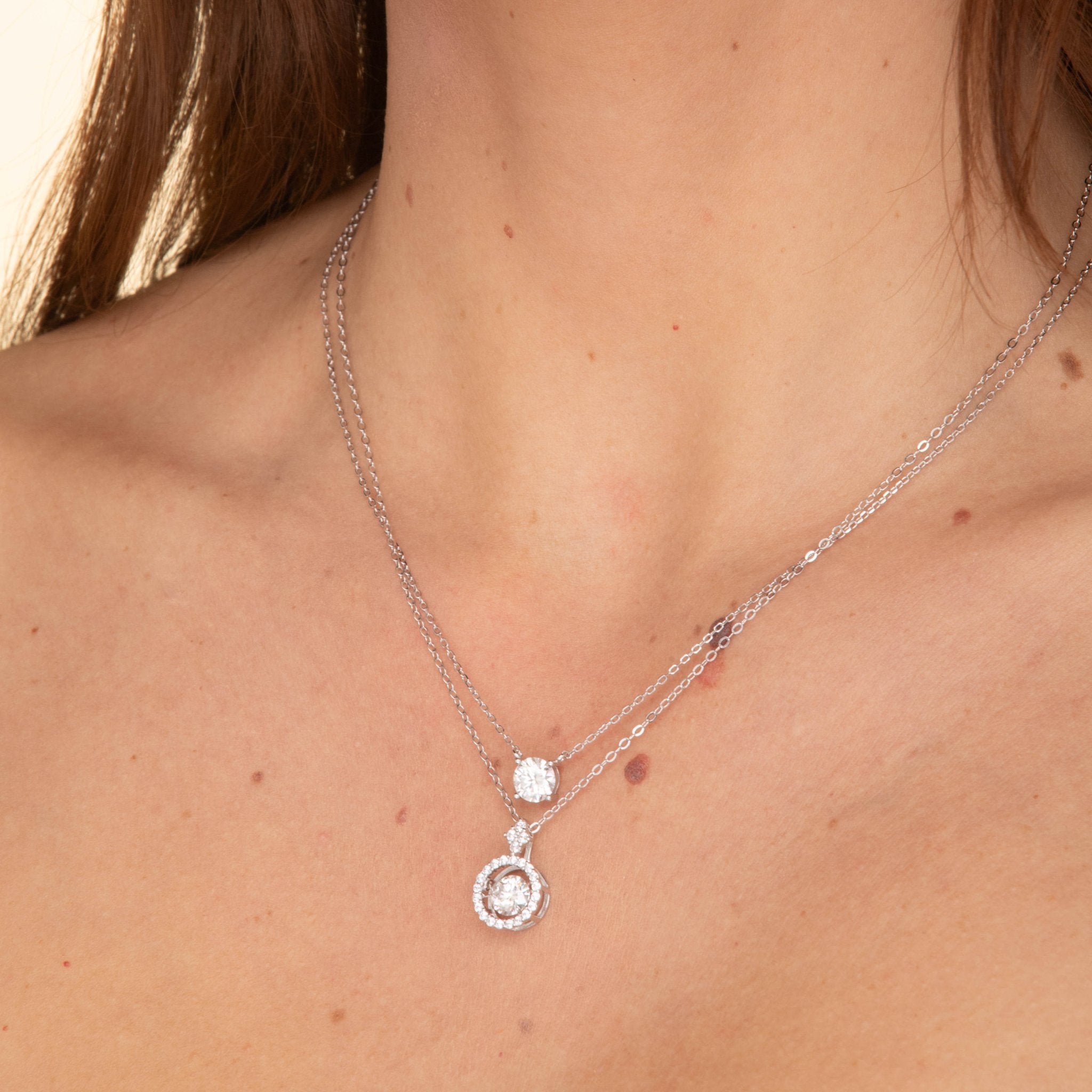 Floating Solitaire Moissanite Necklace 0.8 Carat - Camile & Stone