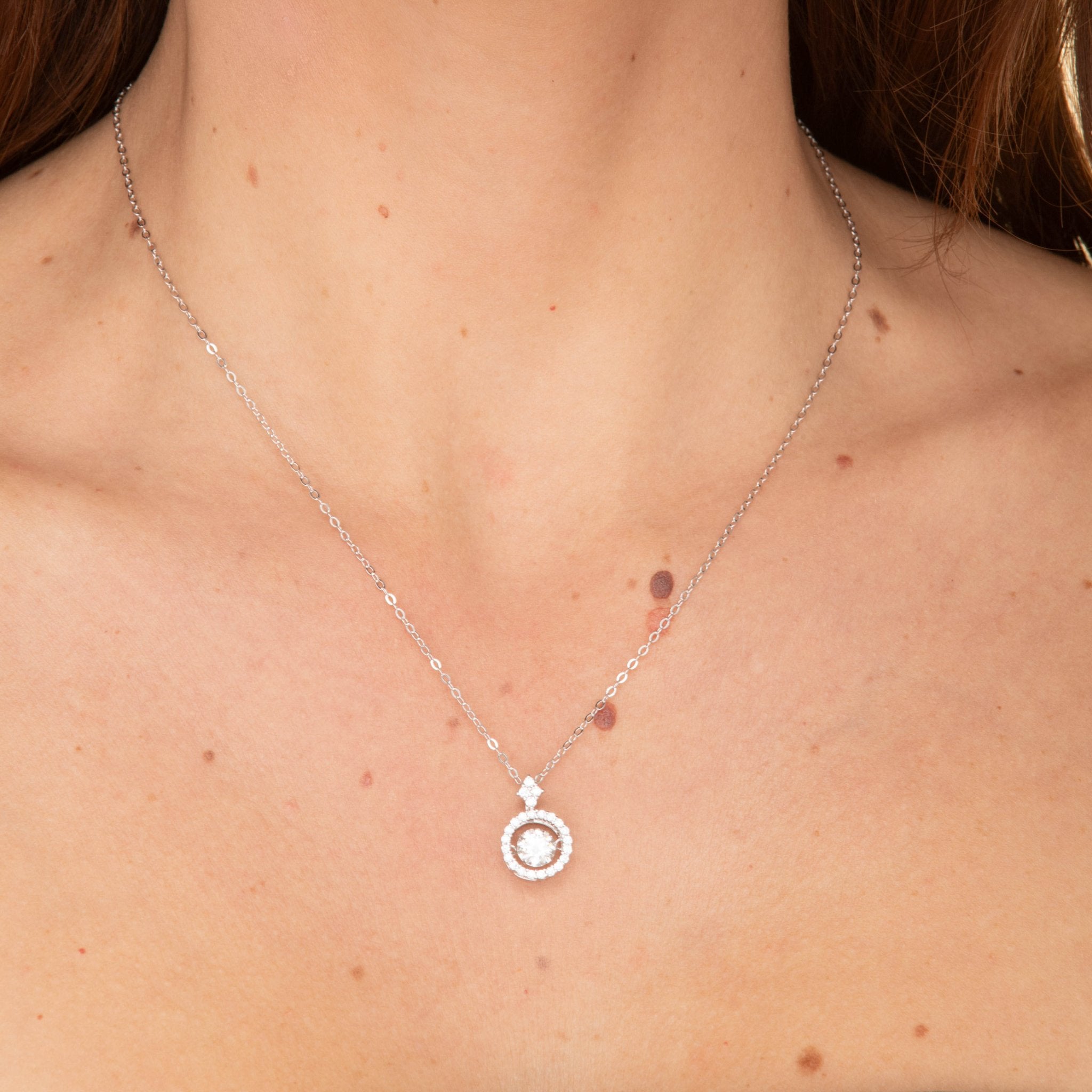 Floating Solitaire Moissanite Necklace 0.8 Carat - Camile & Stone