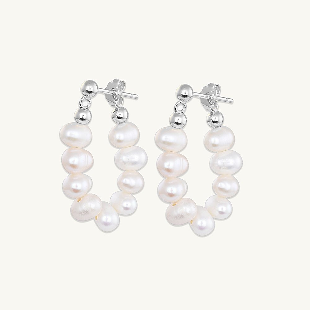 Freshwater Pearl Huggie Earrings - Camile & Stone