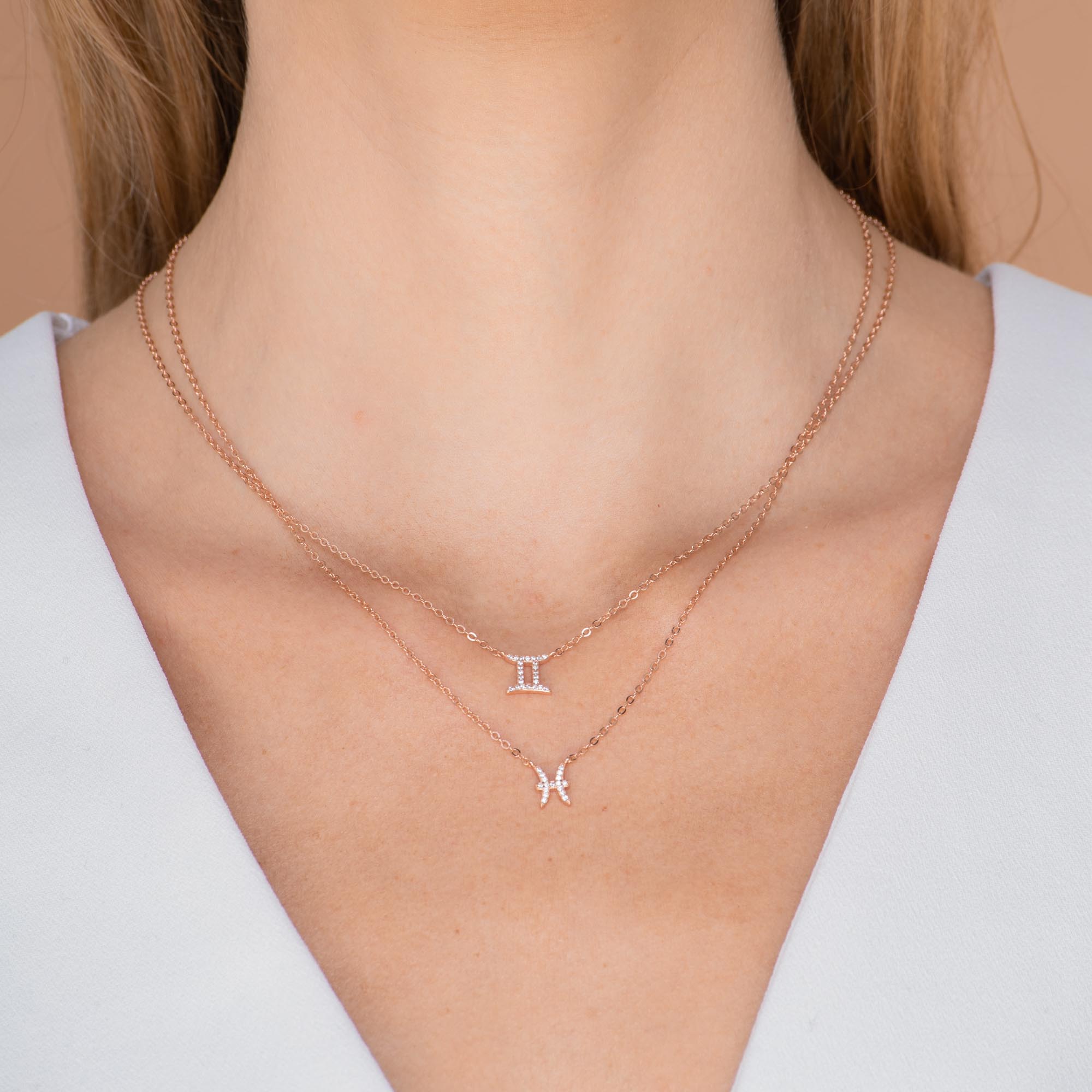 Gemini Sapphire Charm Zodiac Star Sign Necklace - Camile & Stone