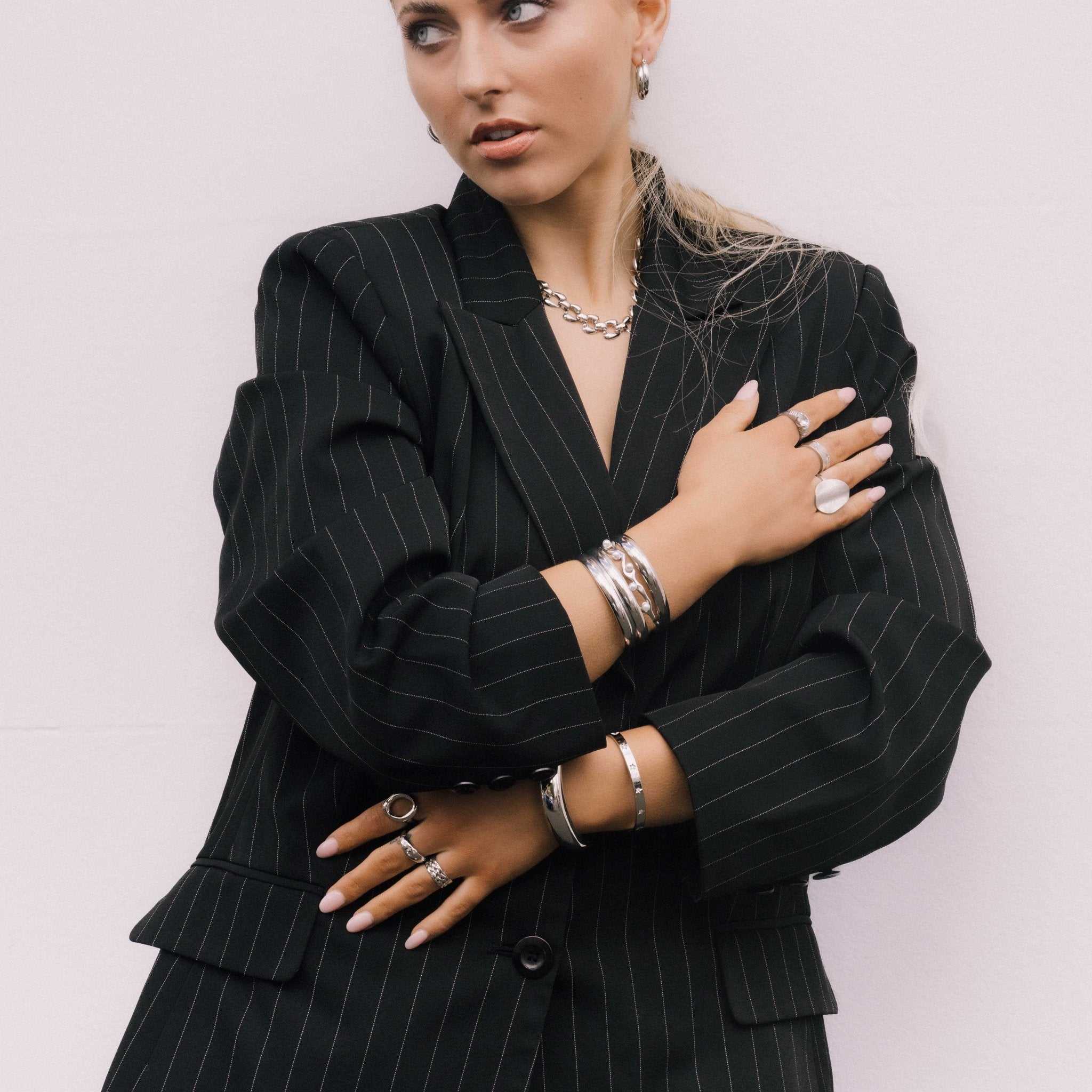 Goddess Pearl Open Cuff Bangle - Camile & Stone