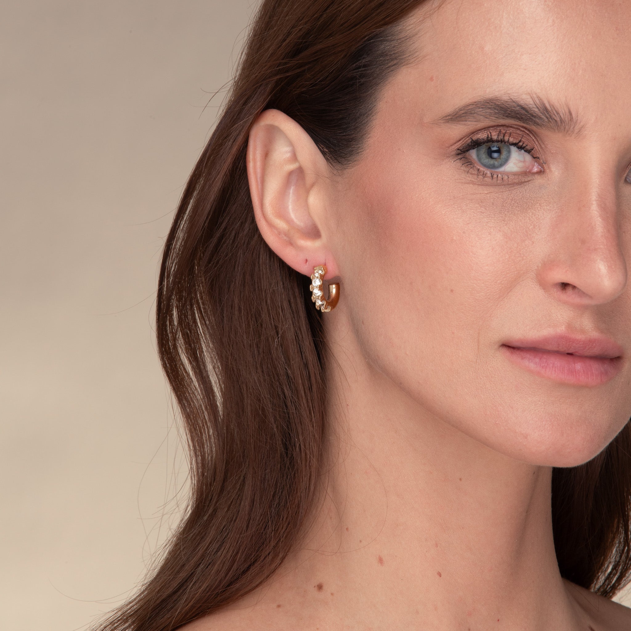 Gracie Zirconia Huggie Earrings - Camile & Stone