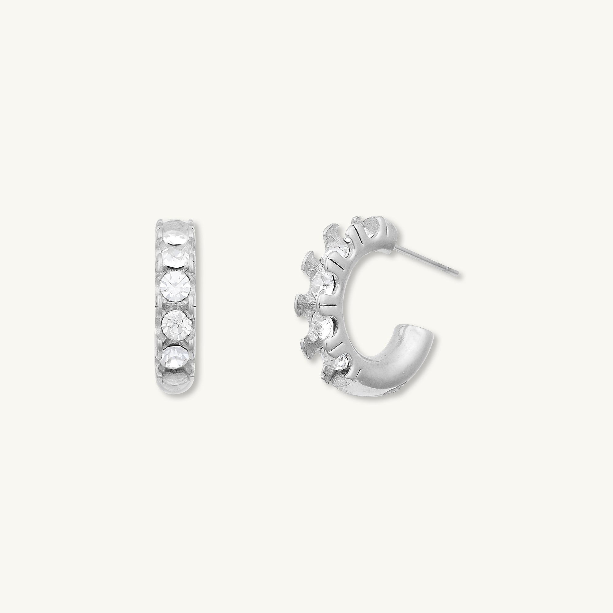 Gracie Zirconia Huggie Earrings - Camile & Stone