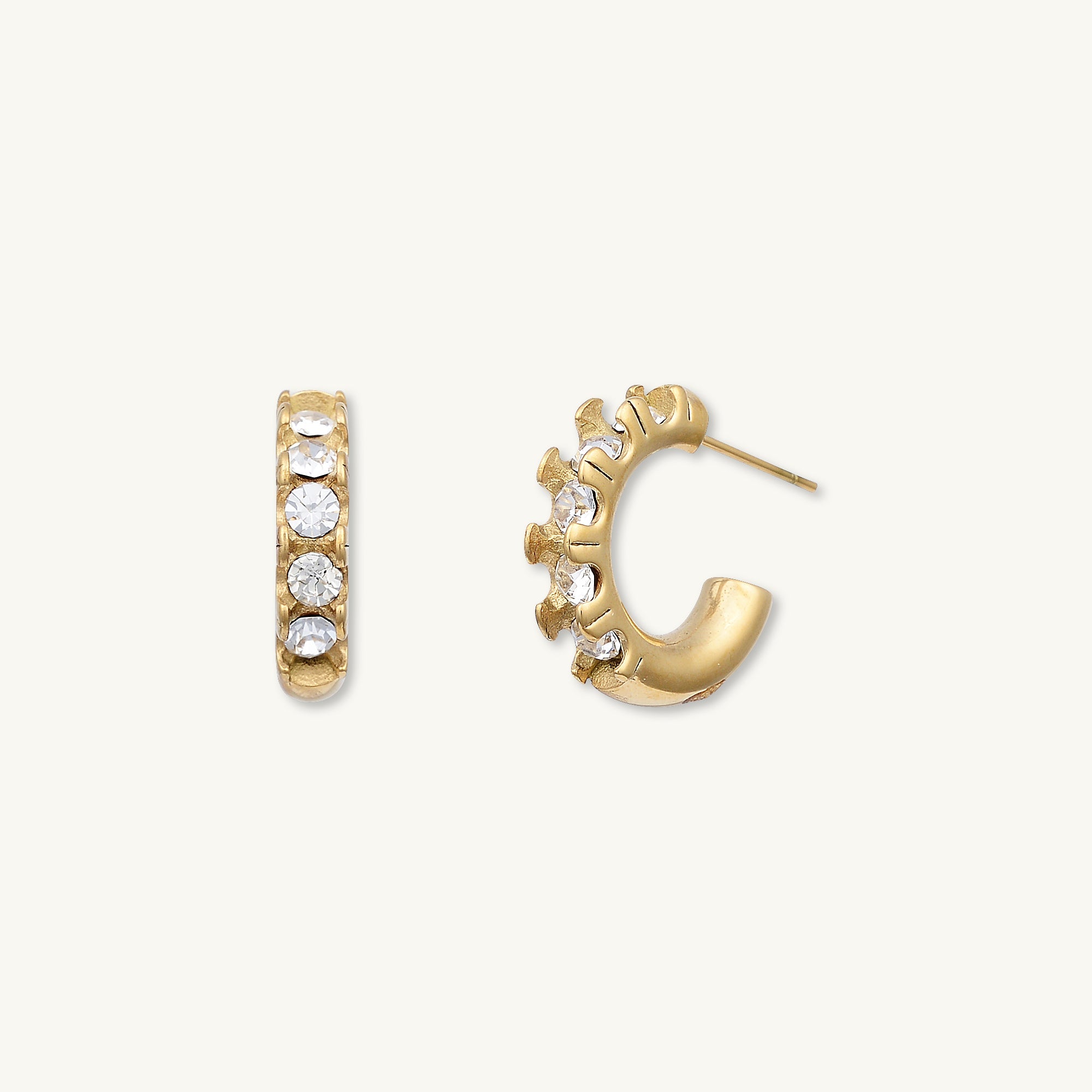 Gracie Zirconia Huggie Earrings - Camile & Stone