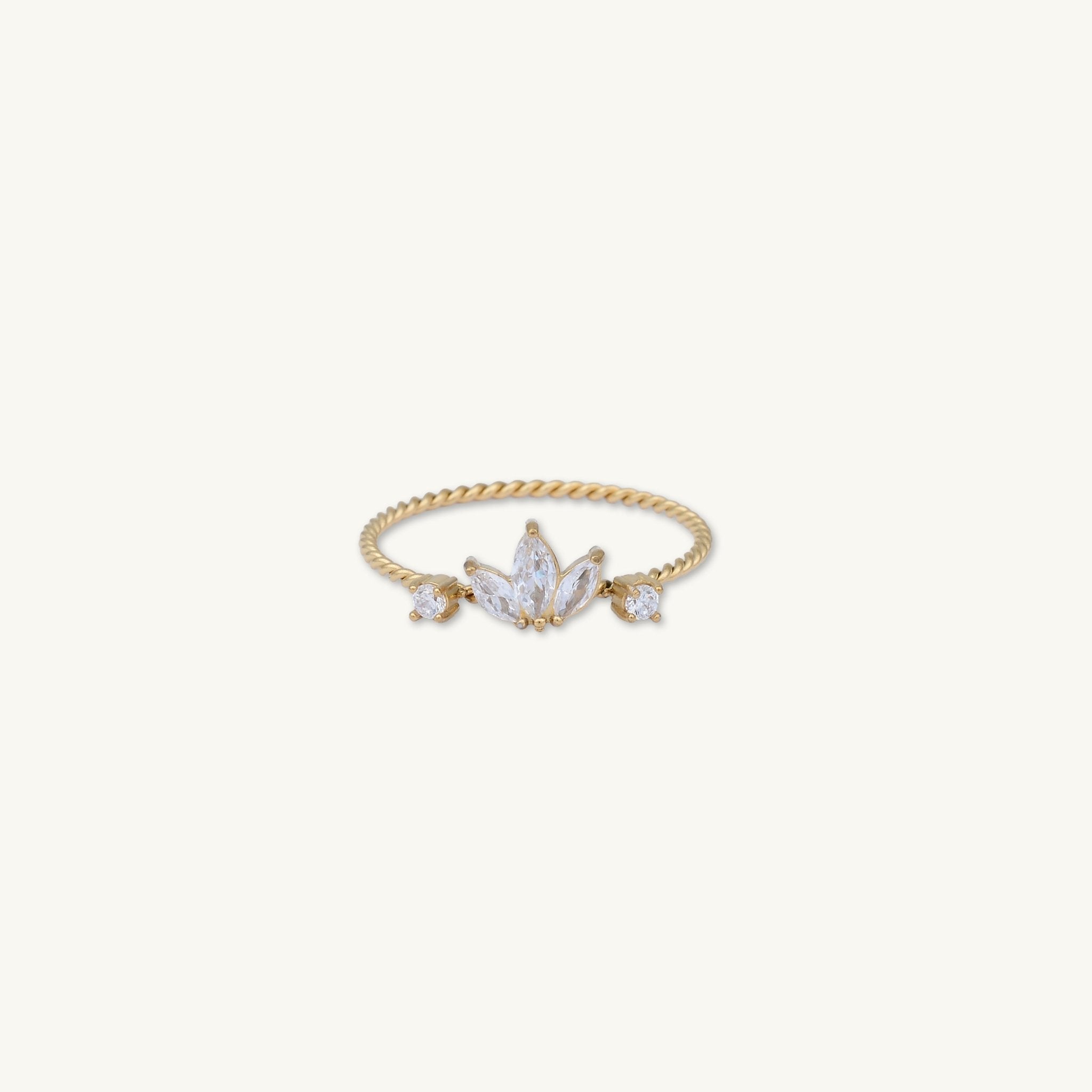 Growth Lotus Twist Ring - Camile & Stone