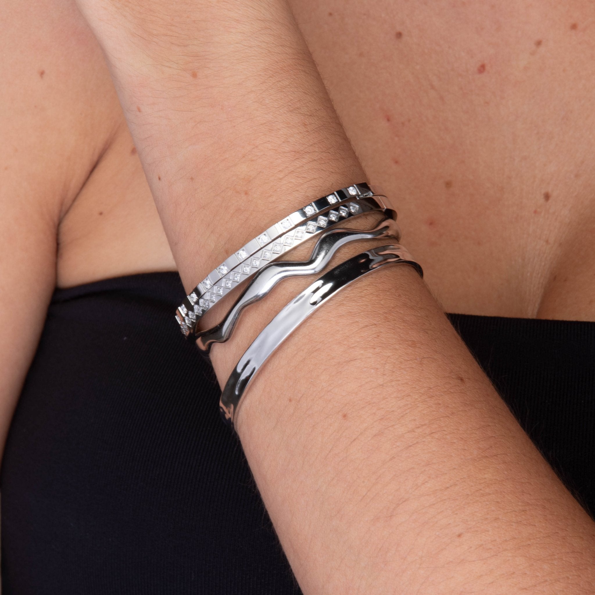 Harmony Open Cuff Bangle - Camile & Stone