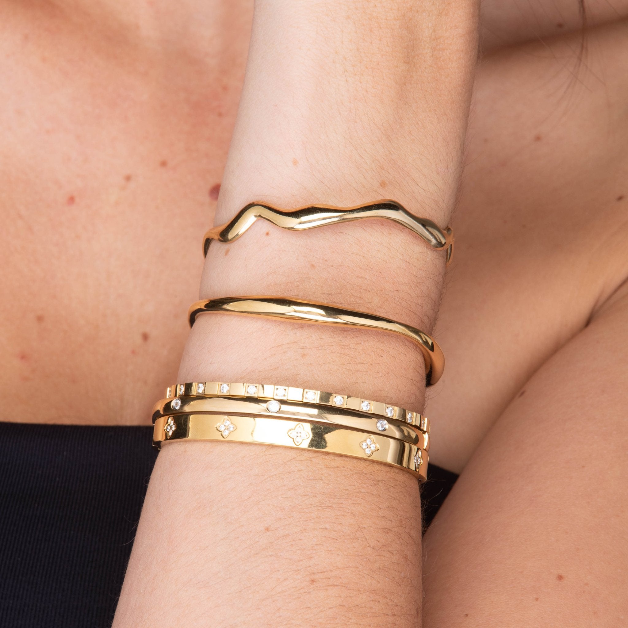 Harmony Open Cuff Bangle - Camile & Stone