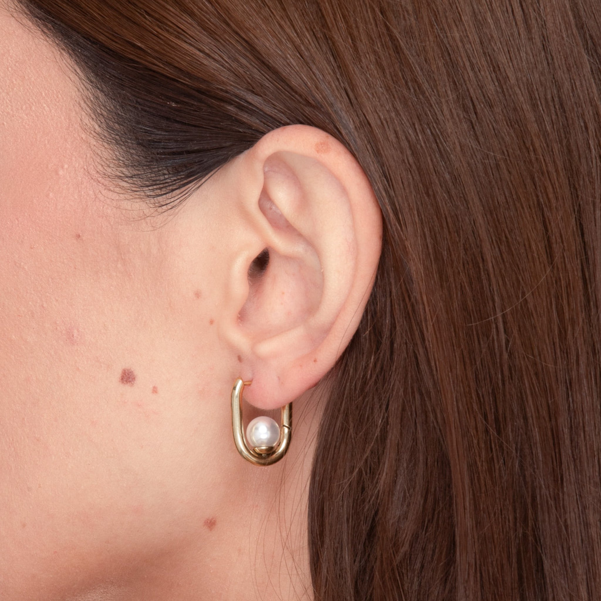 Harper Pearl Hoop Earrings - Camile & Stone