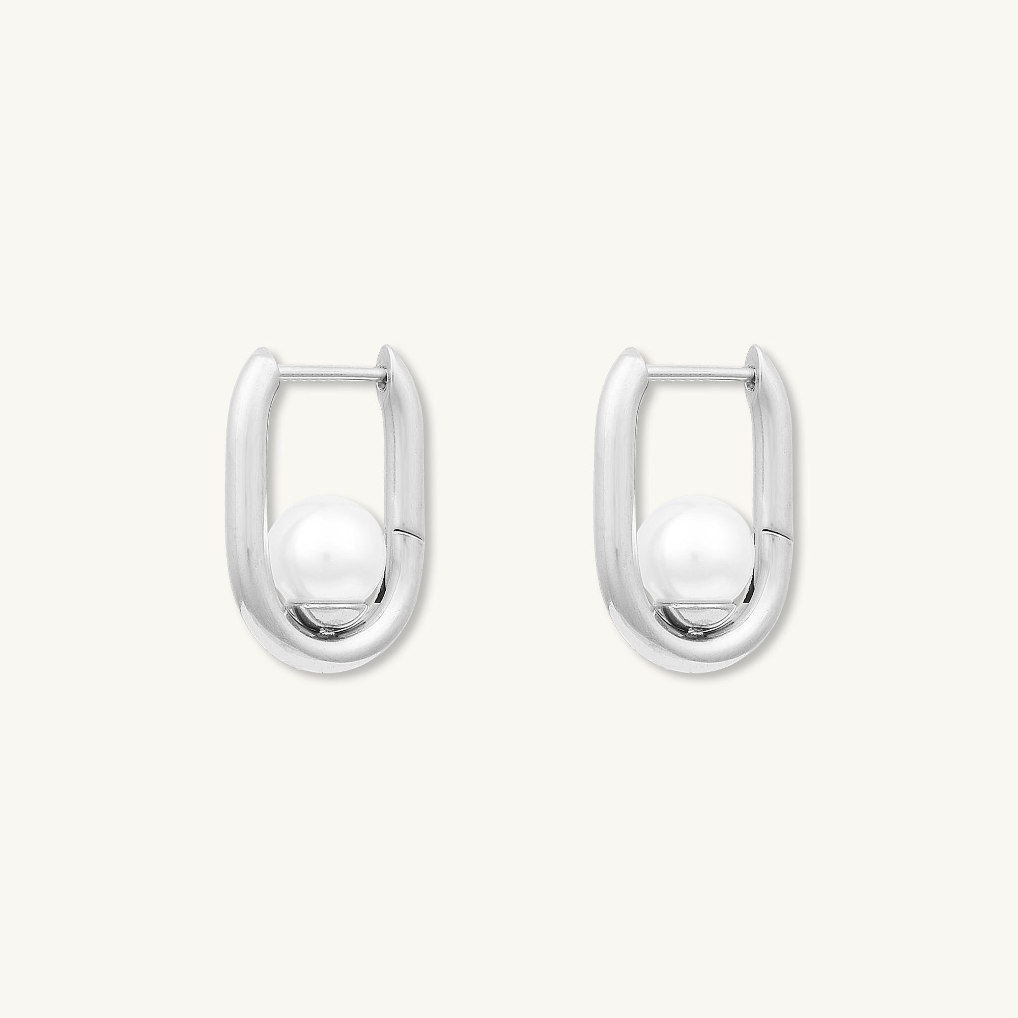 Harper Pearl Hoop Earrings - Camile & Stone