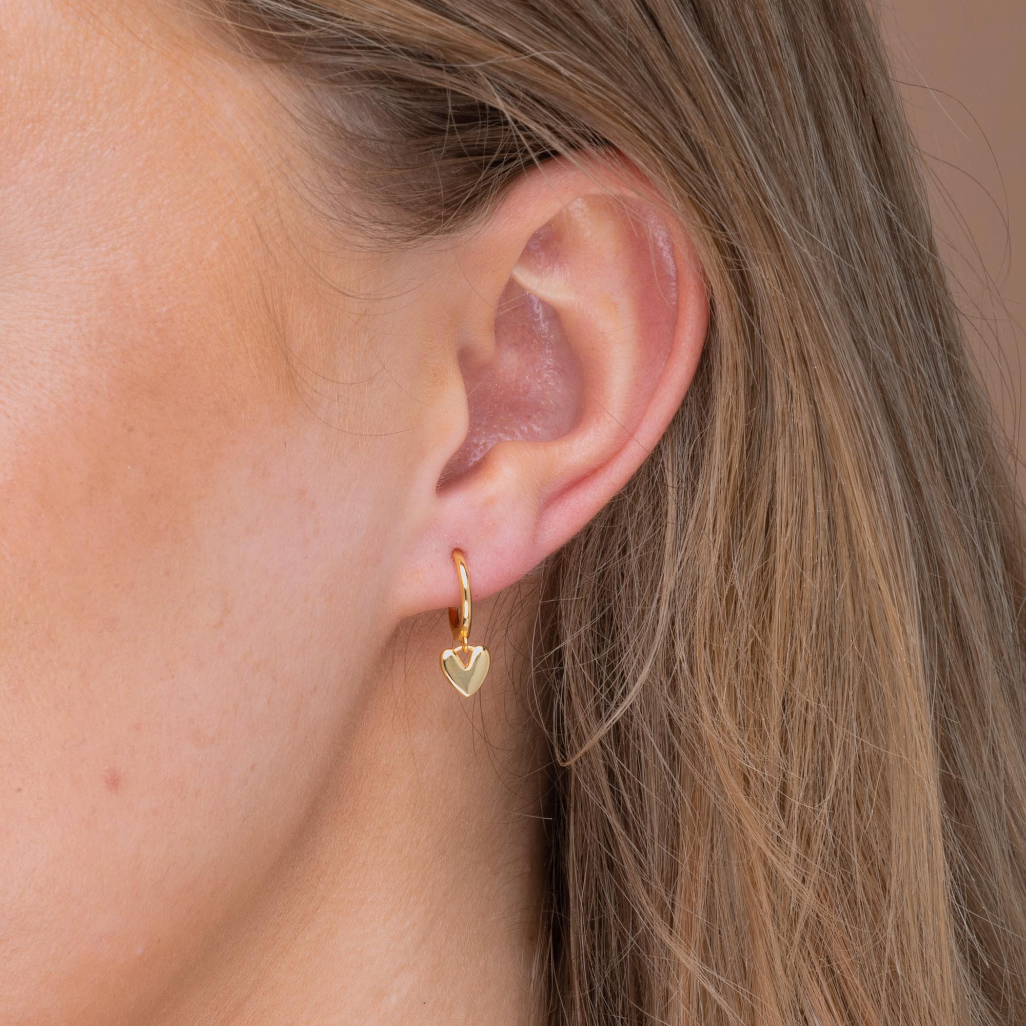 Heart Huggie Hoop Earrings - Camile & Stone