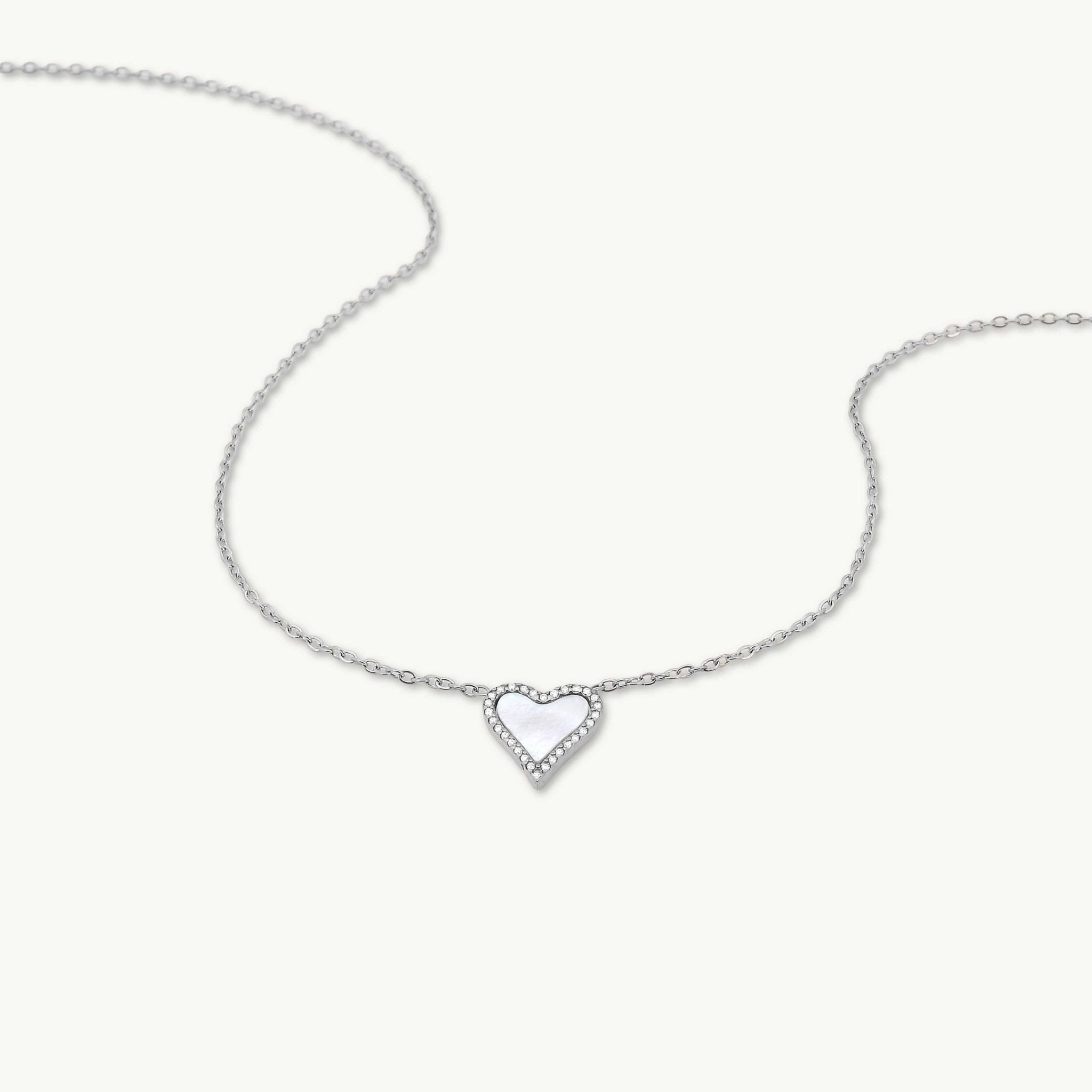 Heart Mother of Pearl Necklace - Camile & Stone