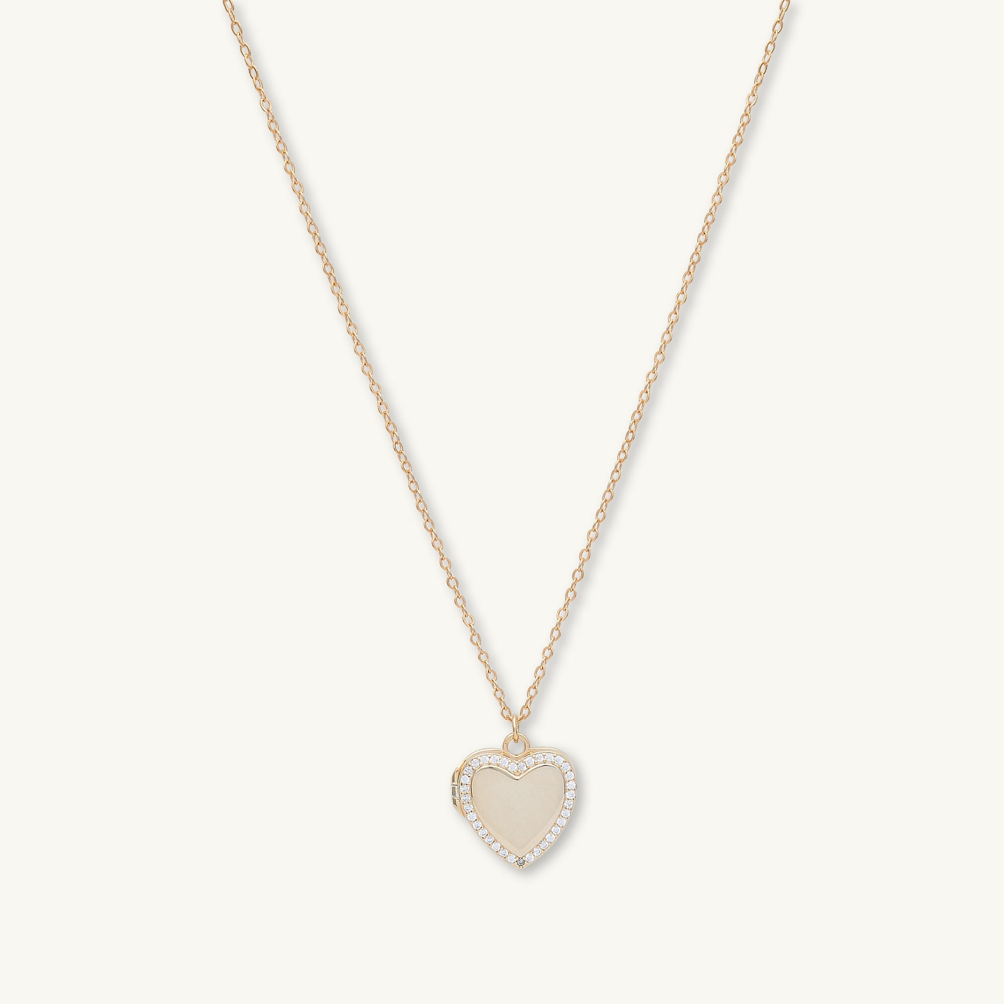 Heart Sapphire Photo Locket Necklace - Camile & Stone