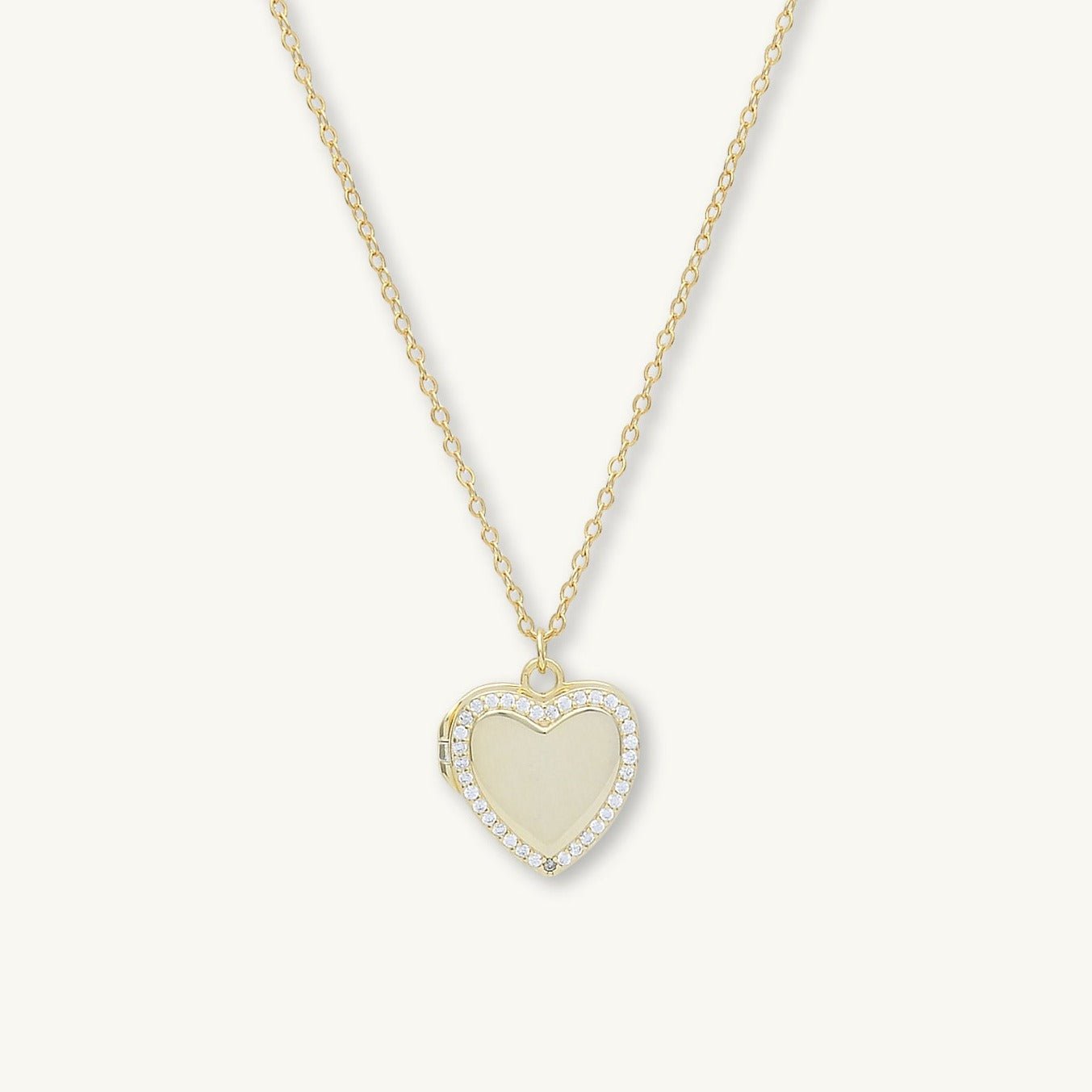 Heart Sapphire Photo Locket Necklace - Camile & Stone