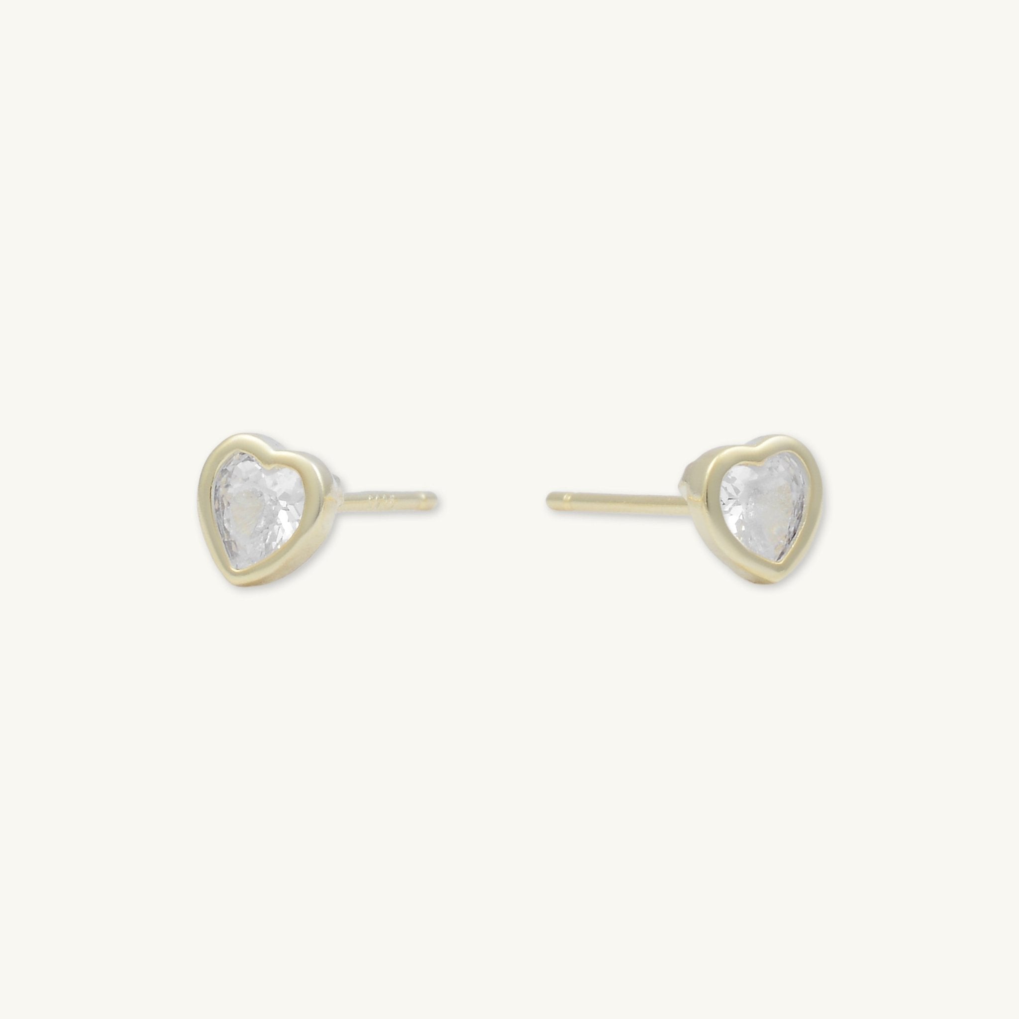 Heart Sapphire Stud Earrings - Camile & Stone