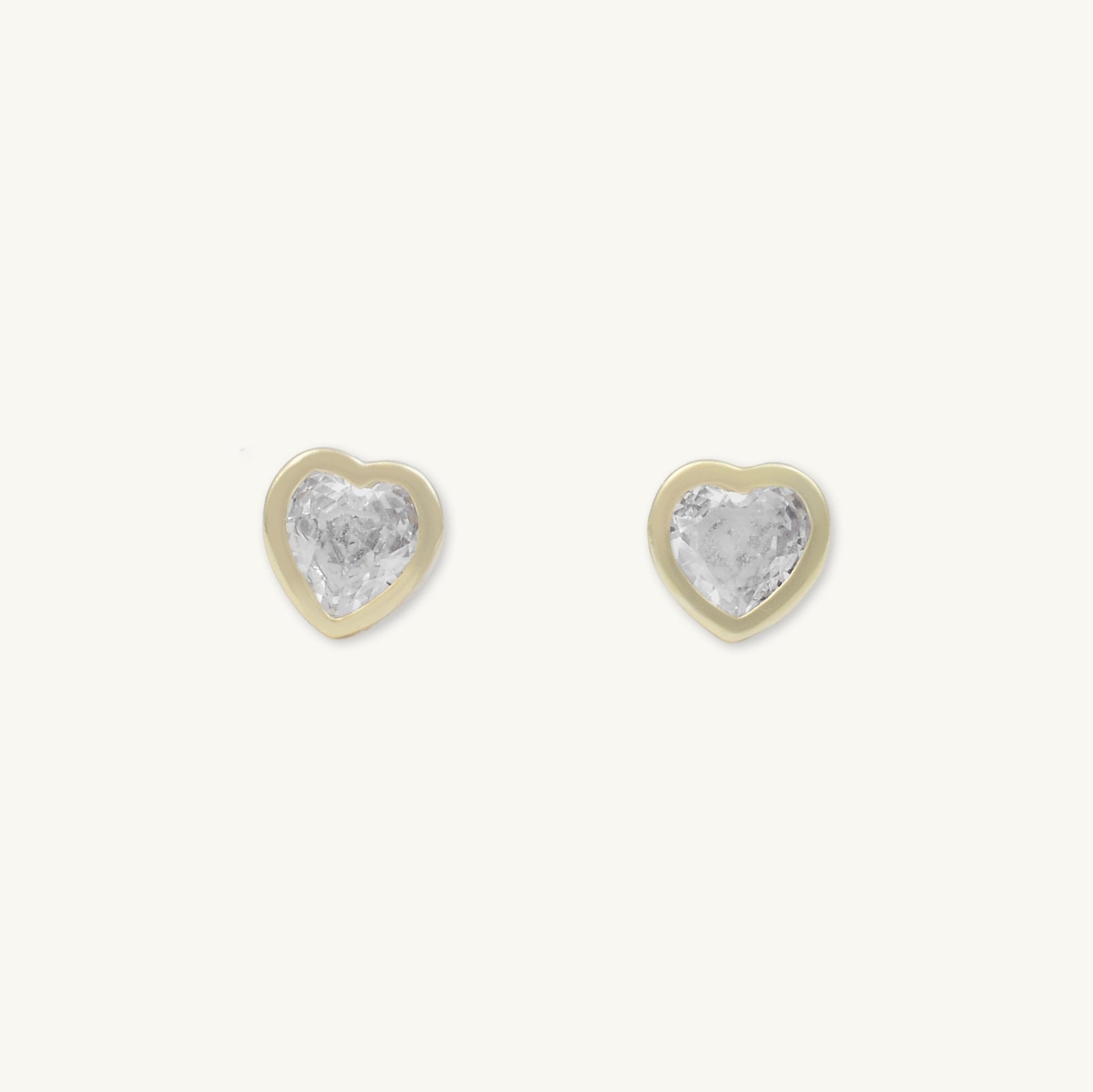 Heart Sapphire Stud Earrings - Camile & Stone