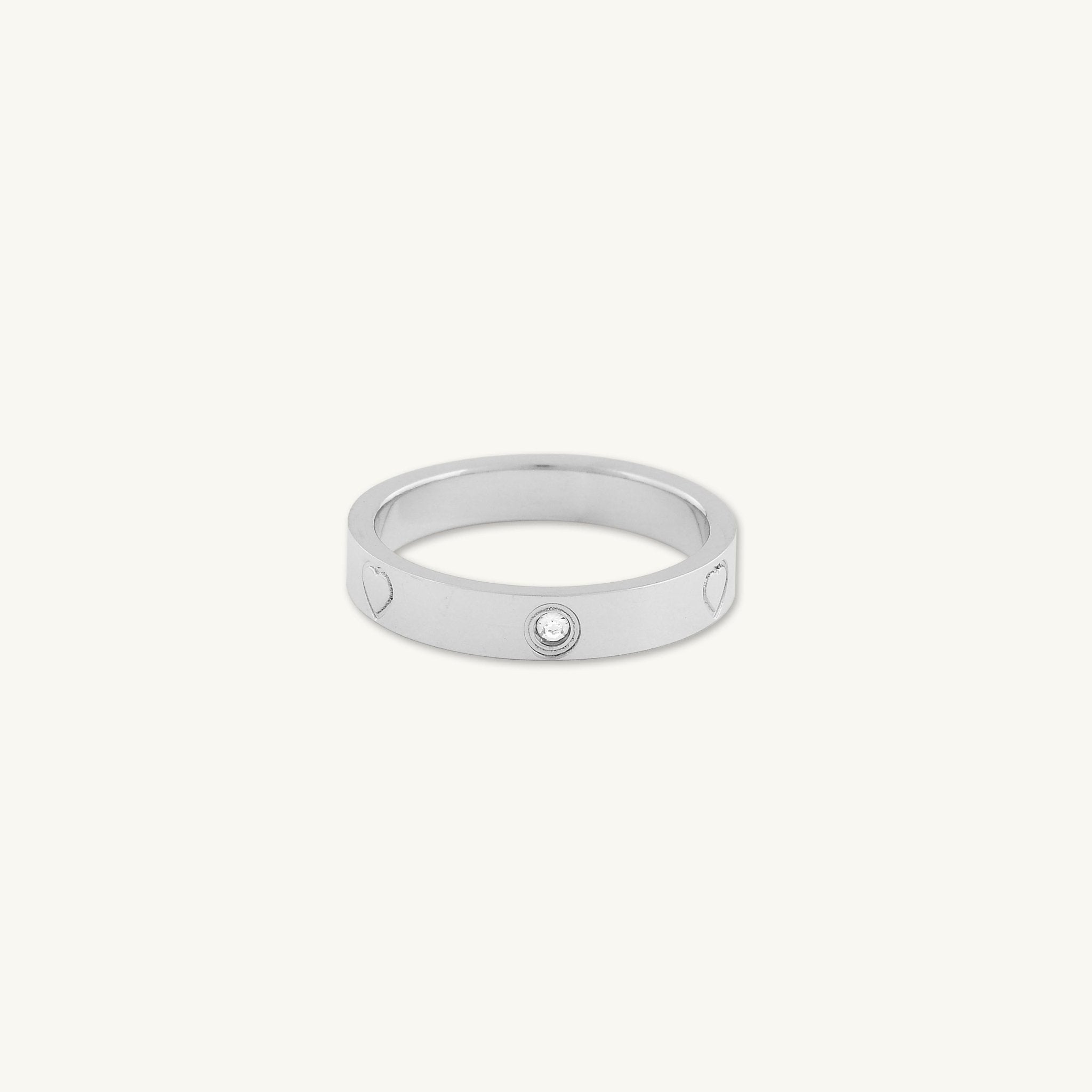 Heart Solitaire Stacker Ring - Camile & Stone