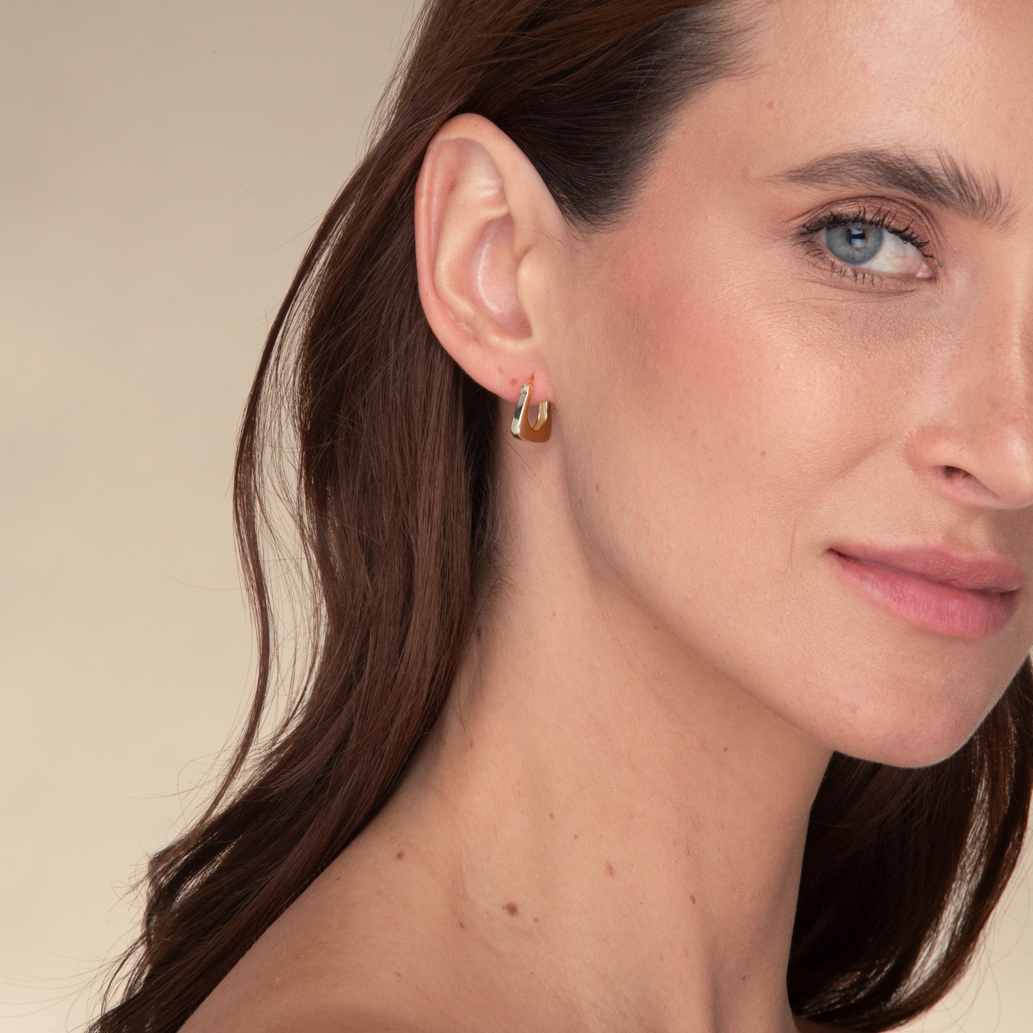 Irregular Triangle Statement Huggie Earrings - Camile & Stone