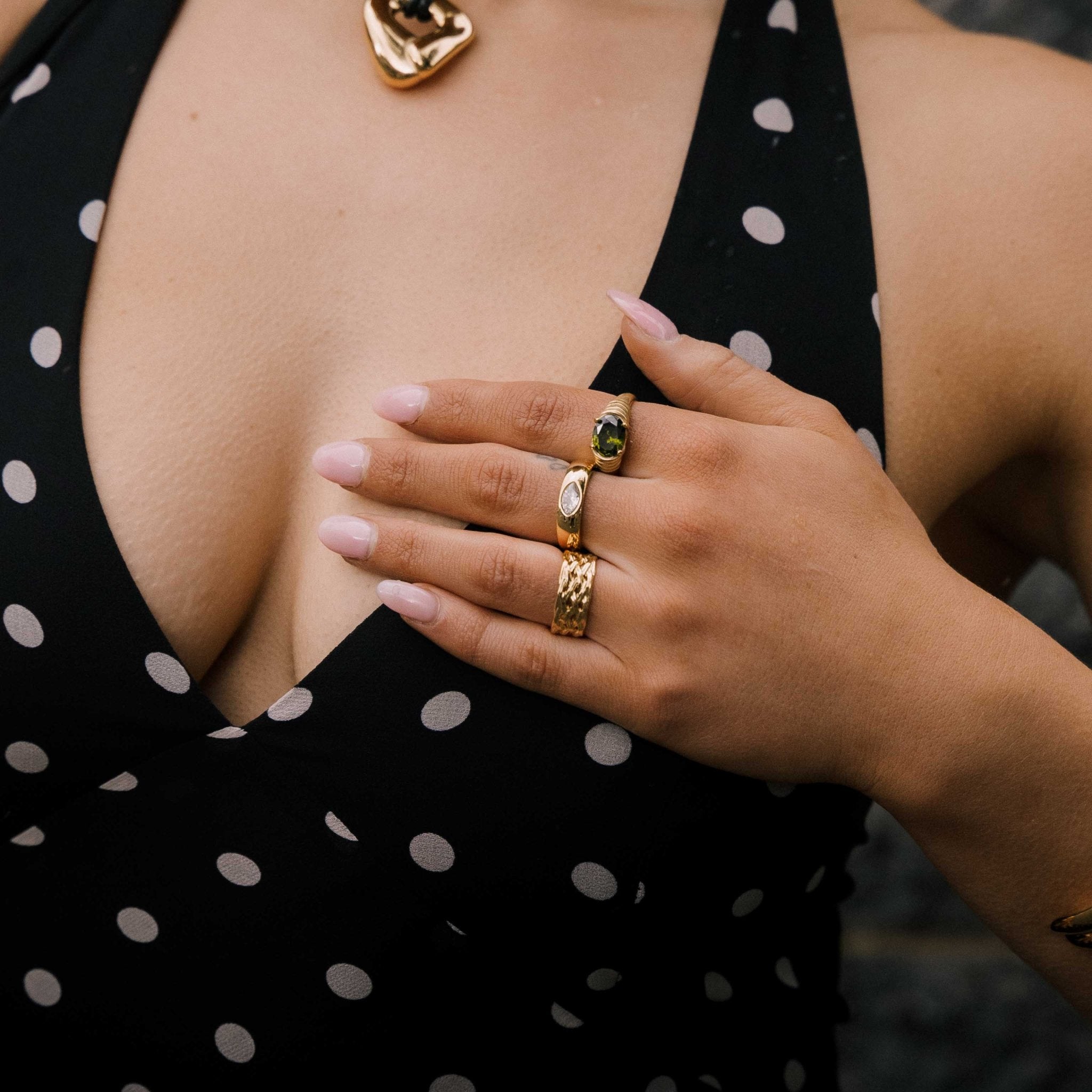 Isla Weave Statement Open Ring - Camile & Stone