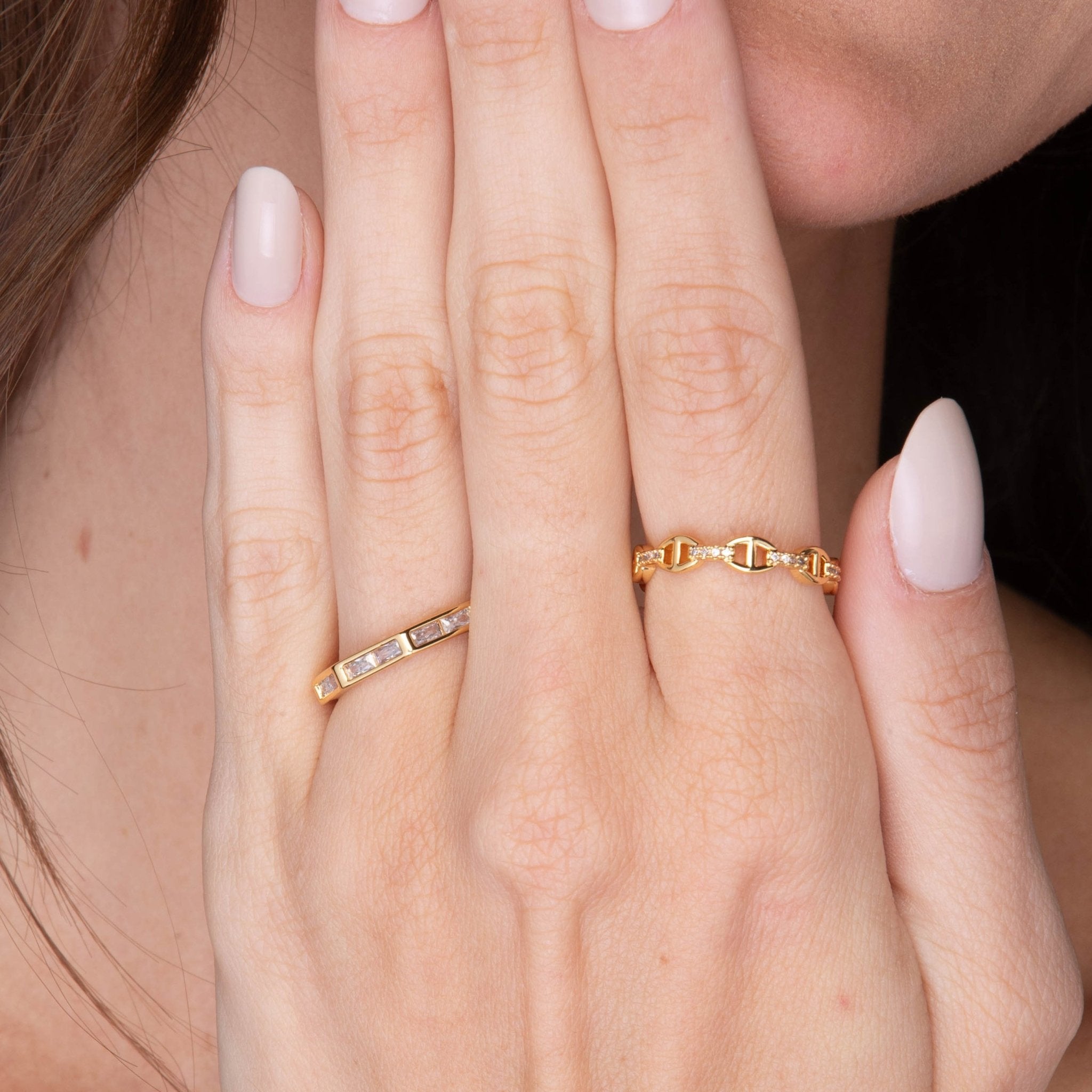 Isobel Crystal Stacker Ring - Camile & Stone