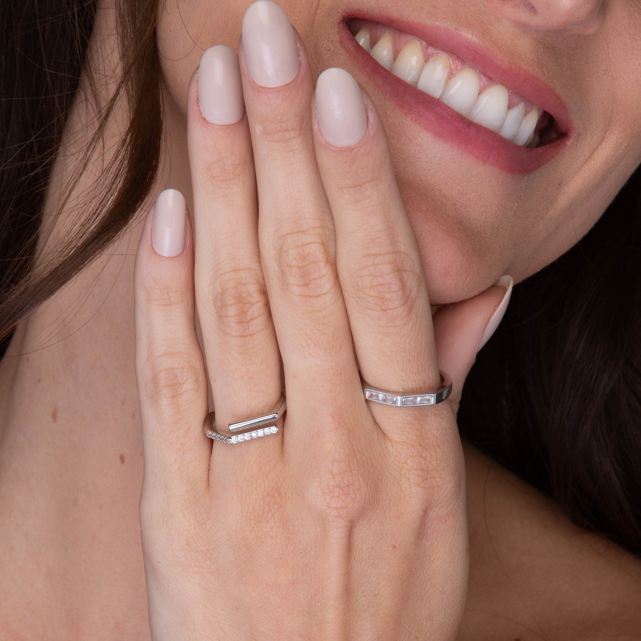 Isobel Crystal Stacker Ring - Camile & Stone