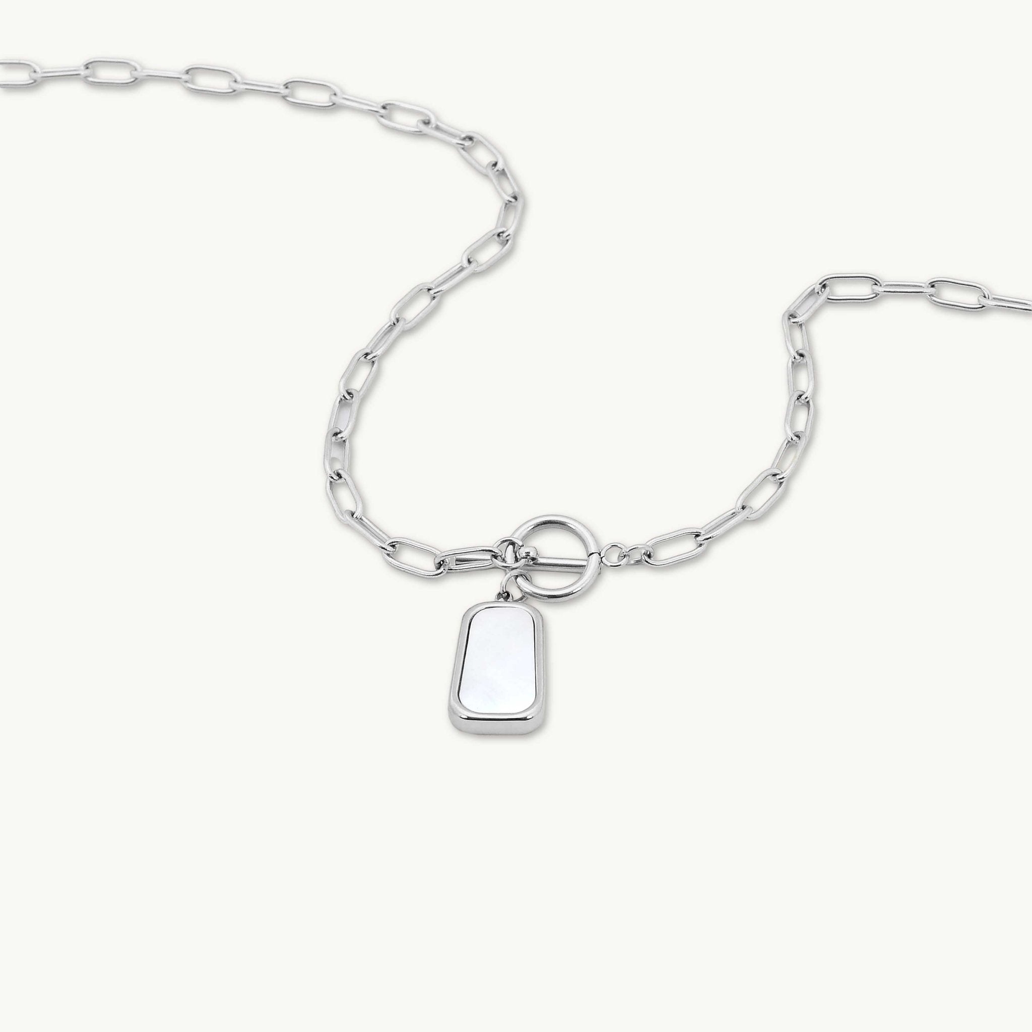Isobel Mother Of Pearl Toggle Link Necklace - Camile & Stone