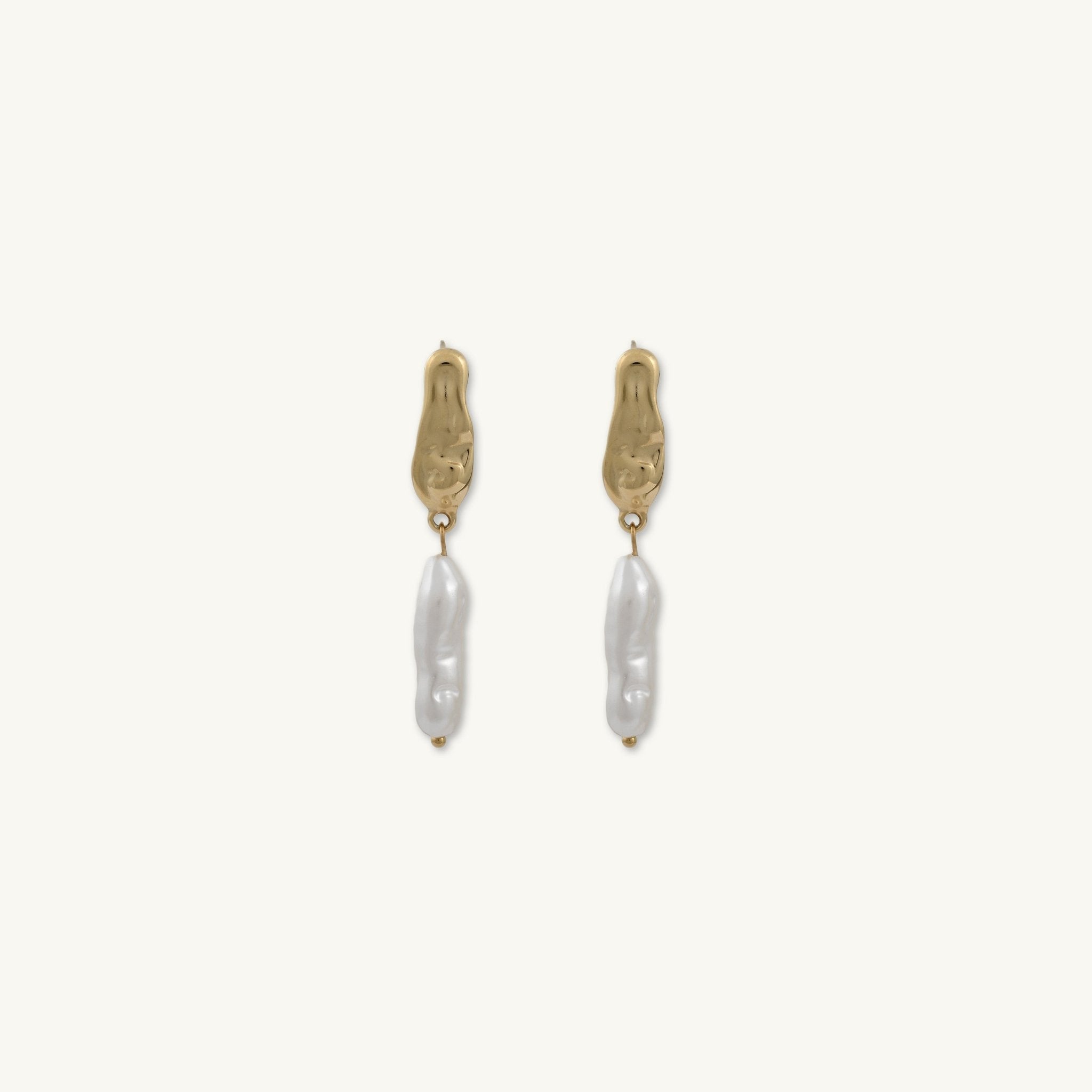 Kai Molten Pearl Drop Earrings - Camile & Stone