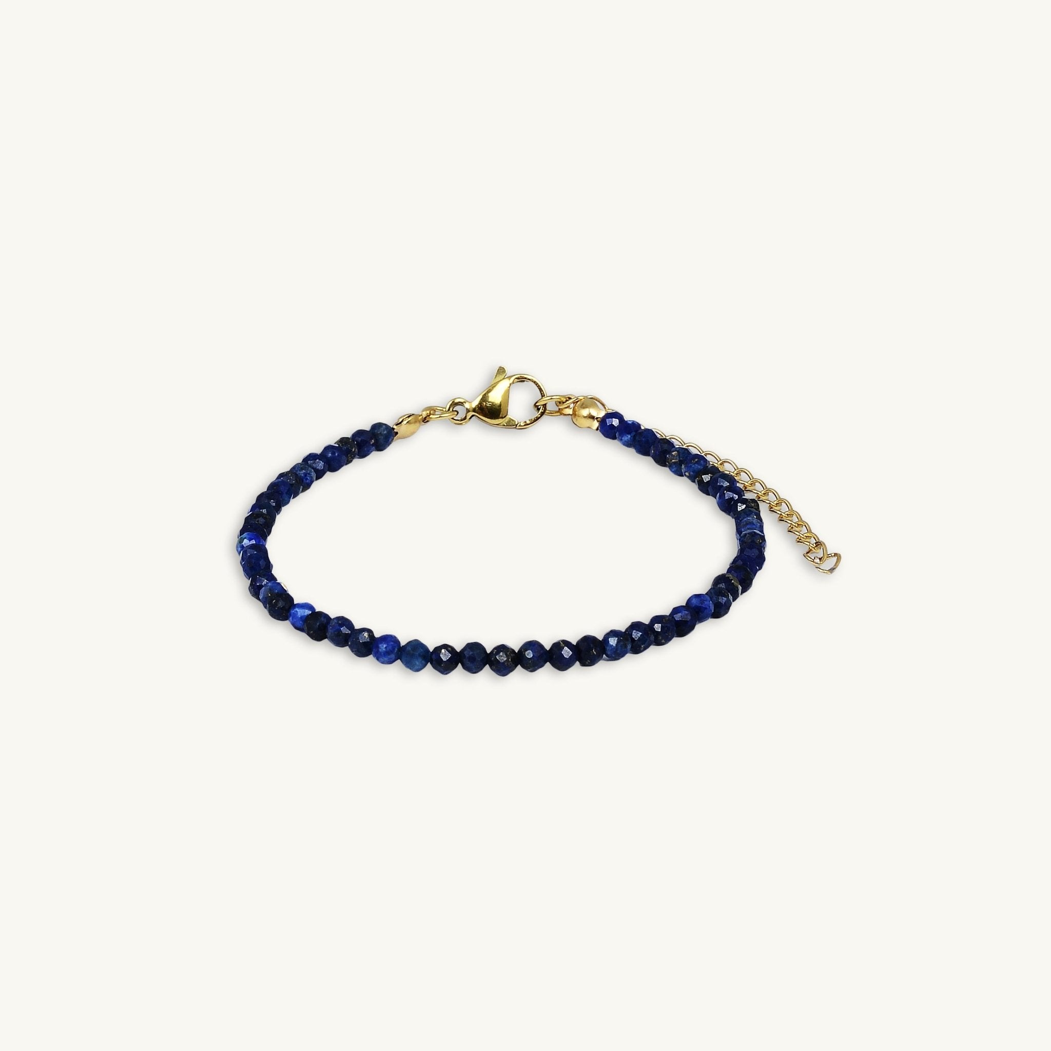 Lapis Lazuli Crystal Beaded Bracelet - Camile & Stone