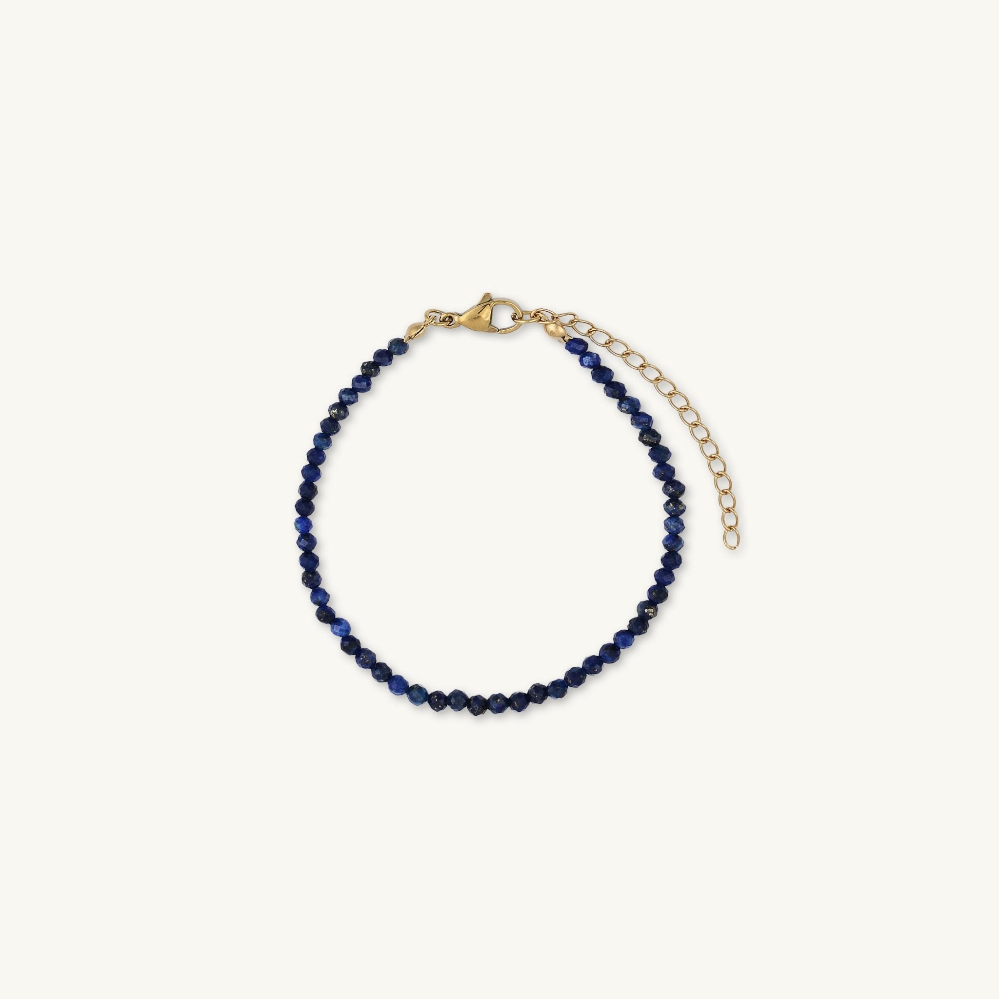 Lapis Lazuli Crystal Beaded Bracelet - Camile & Stone