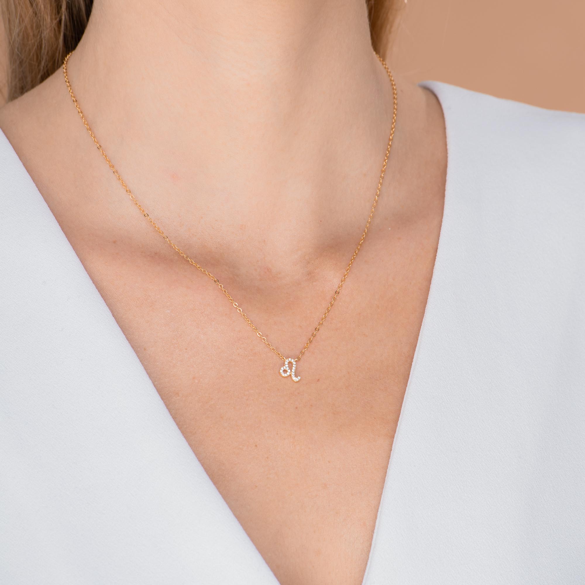 Leo Sapphire Charm Zodiac Star Sign Necklace - Camile & Stone