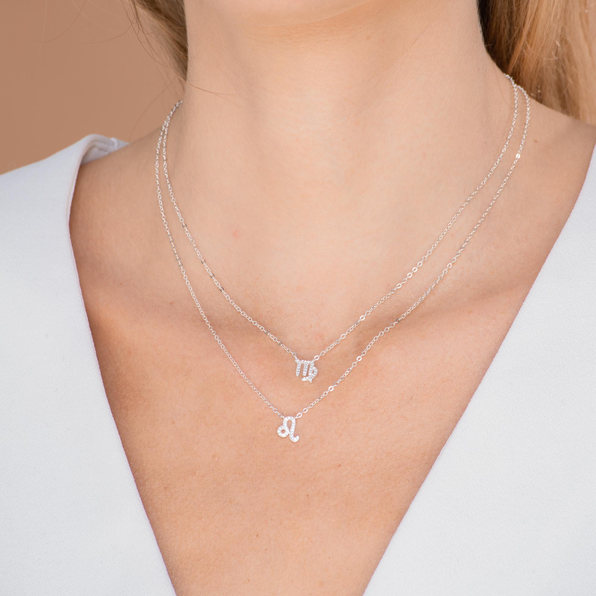Leo Sapphire Charm Zodiac Star Sign Necklace - Camile & Stone