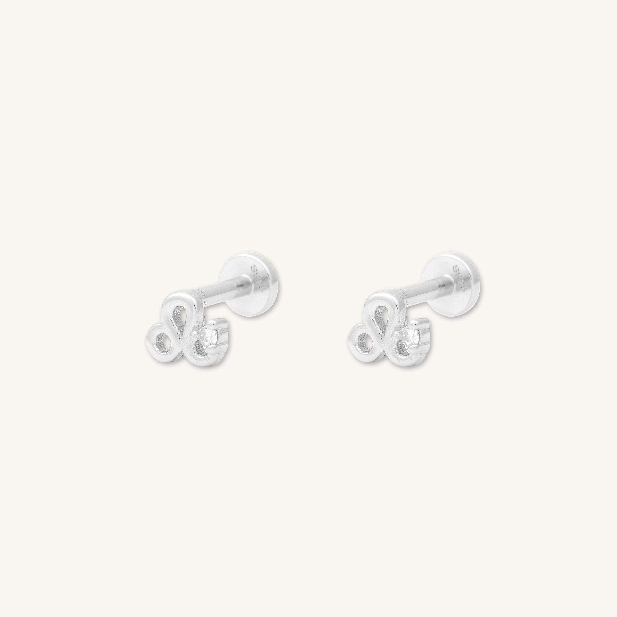 Leo Zodiac Star Sign Flat Back Earrings - Camile & Stone