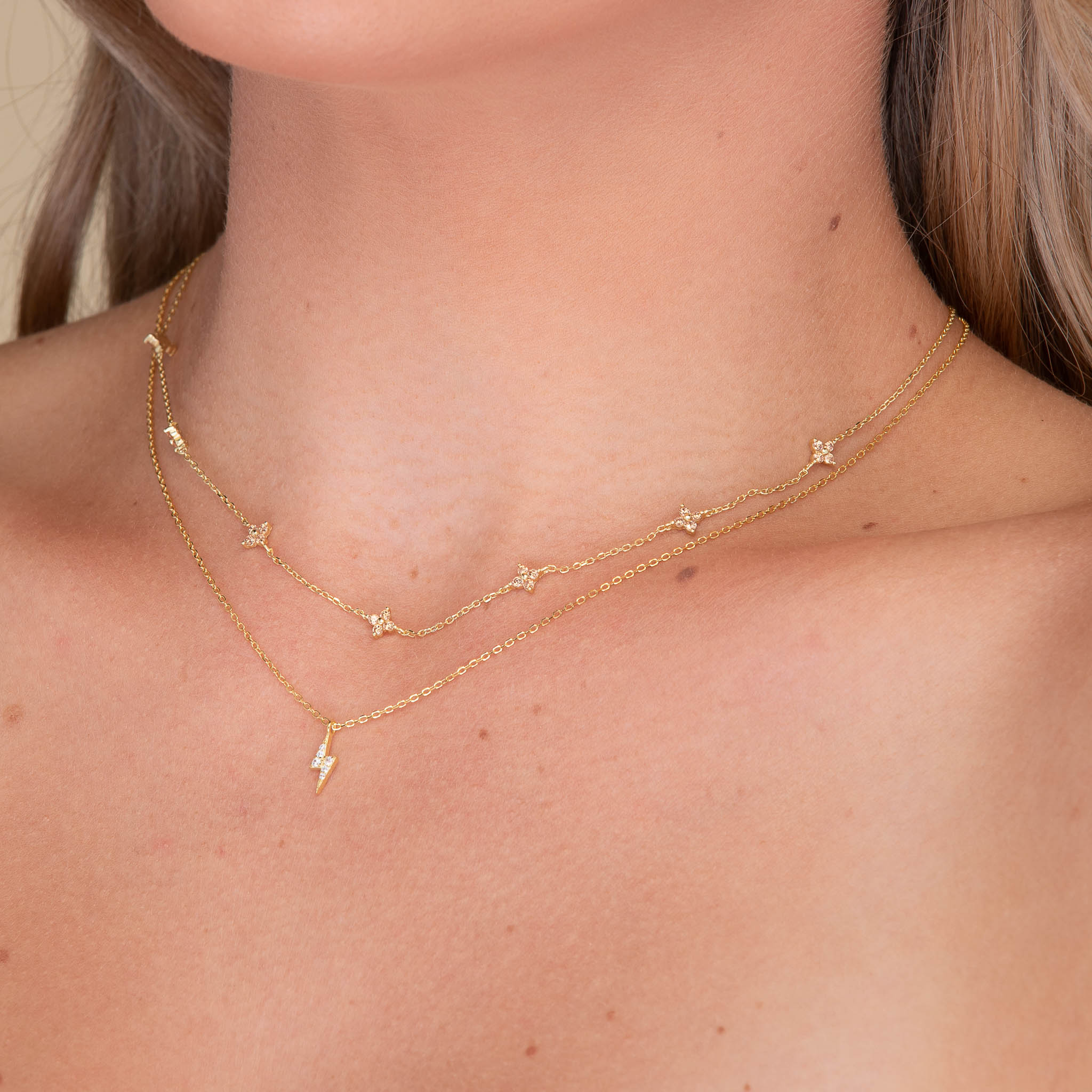 Lightning Bolt Sapphire Necklace - Camile & Stone