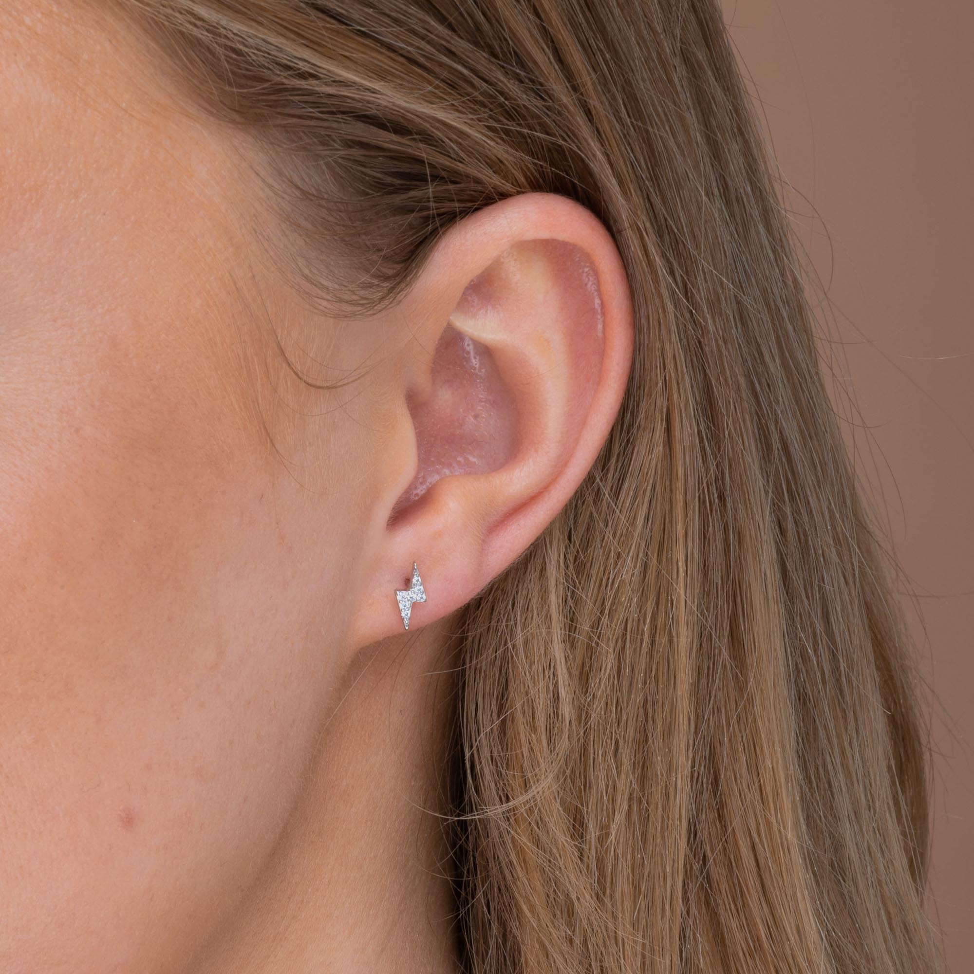 Lightning Bolt Sapphire Stud Earrings - Camile & Stone