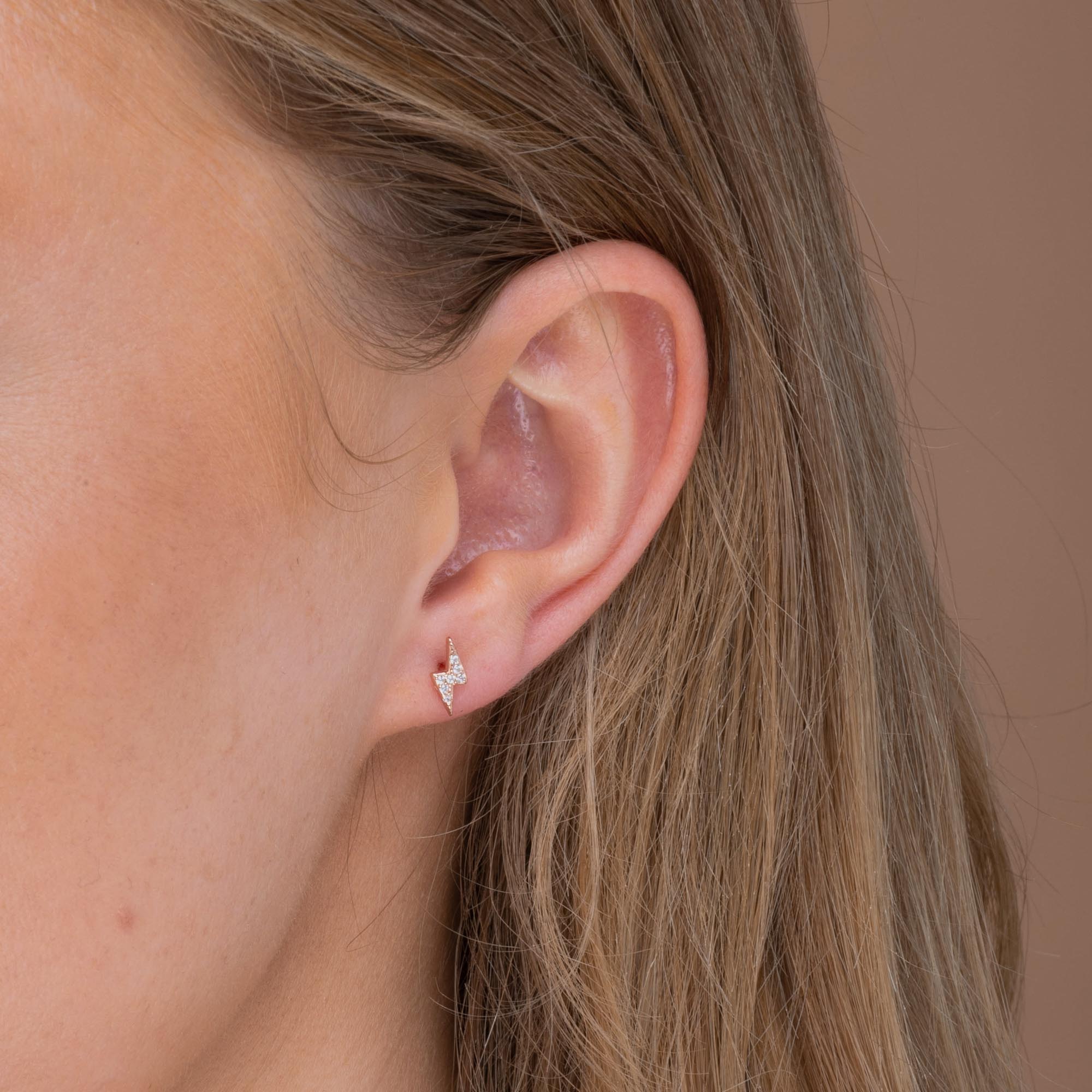 Lightning Bolt Sapphire Stud Earrings - Camile & Stone